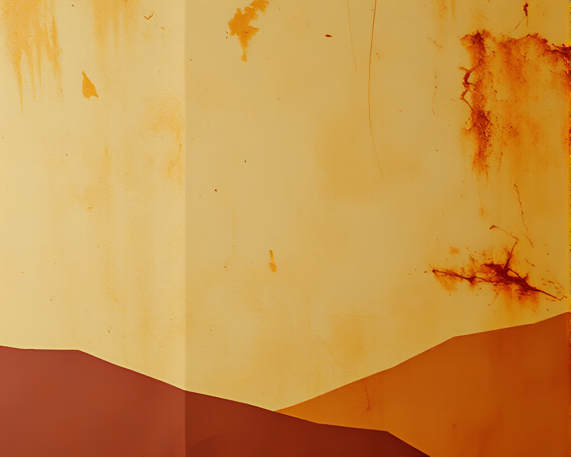 Rust Stain Valley: Origami Matte Landscape Illustration – free AI stock image