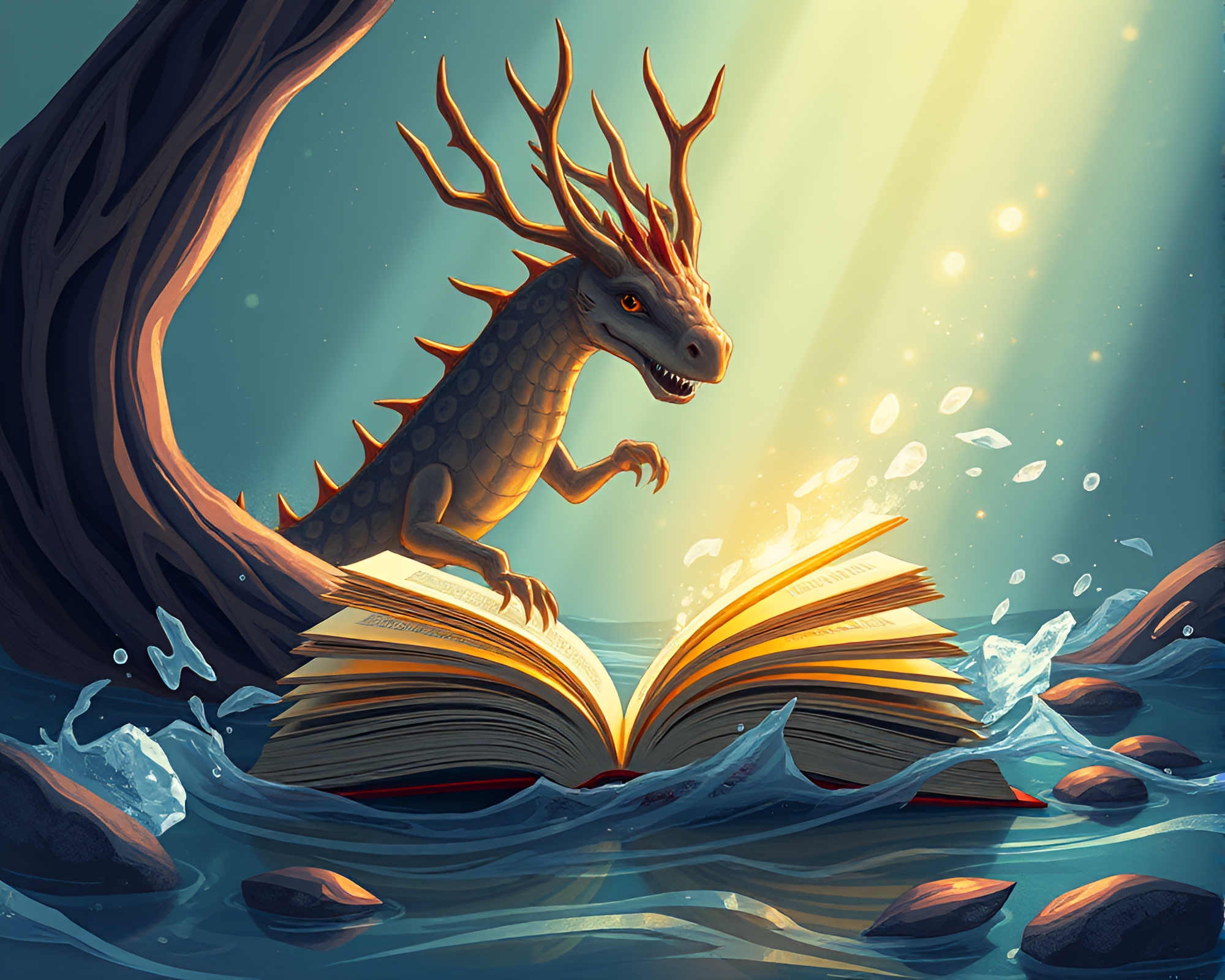 Whimsical Hydra Adventure in Bright Colors – free AI stock image