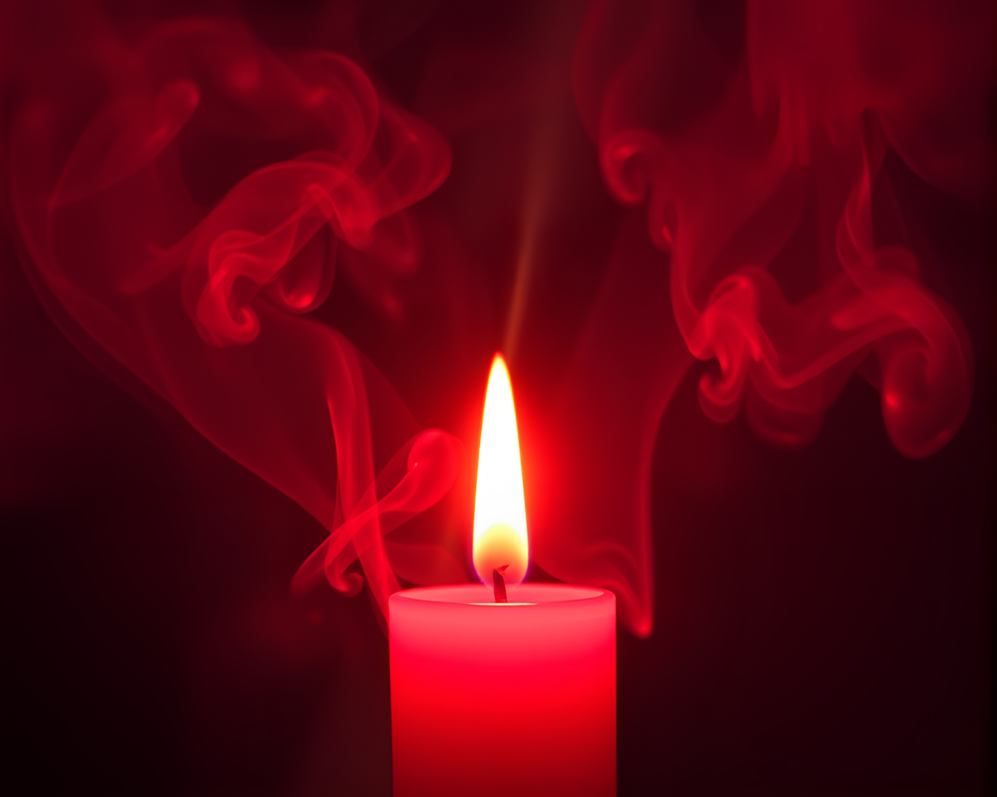 Rocket Launch Amidst Holographic Candle Smoke – free AI stock image