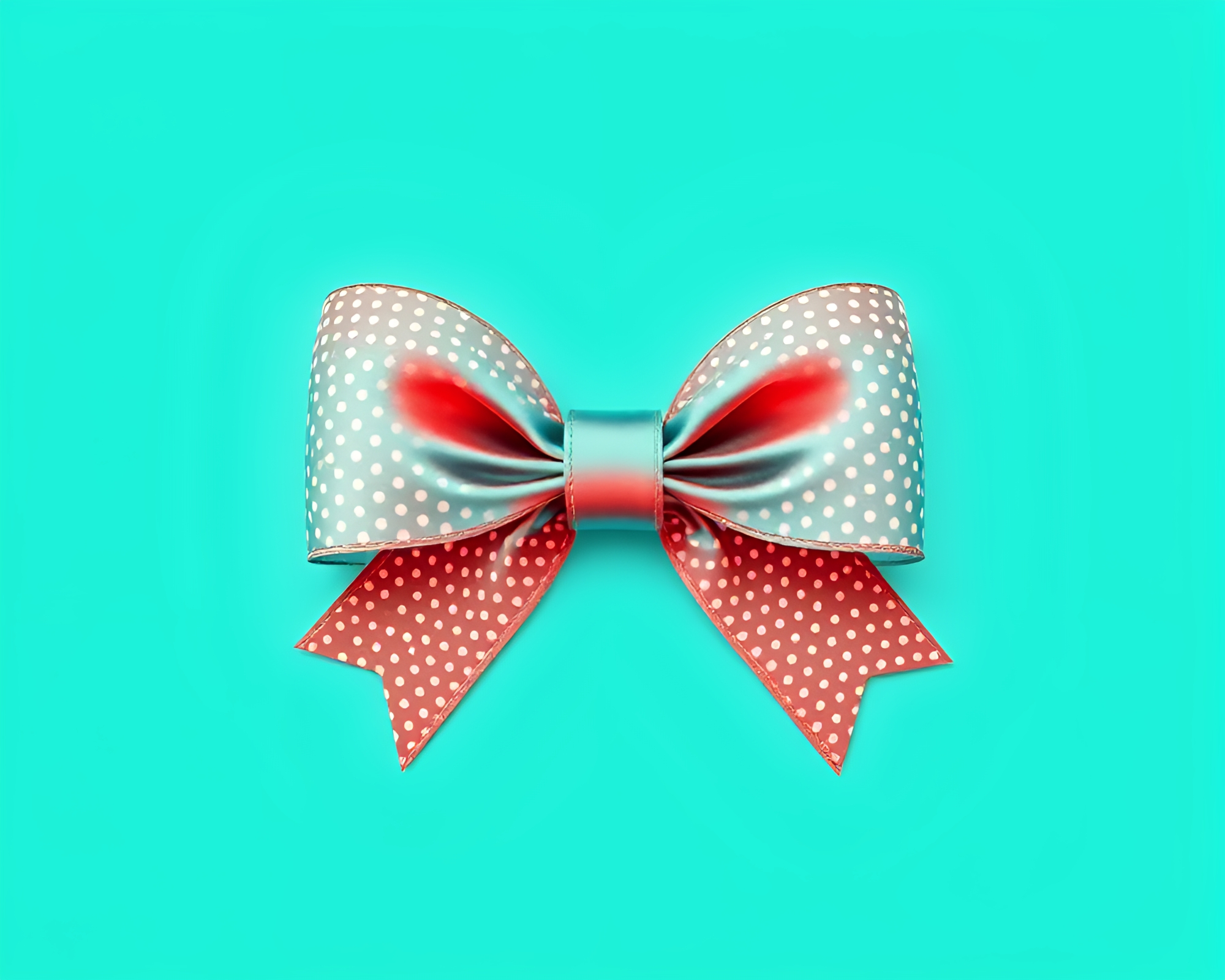 Satin Ribbon in Turquoise X-Ray Dot Matrix – free AI stock image