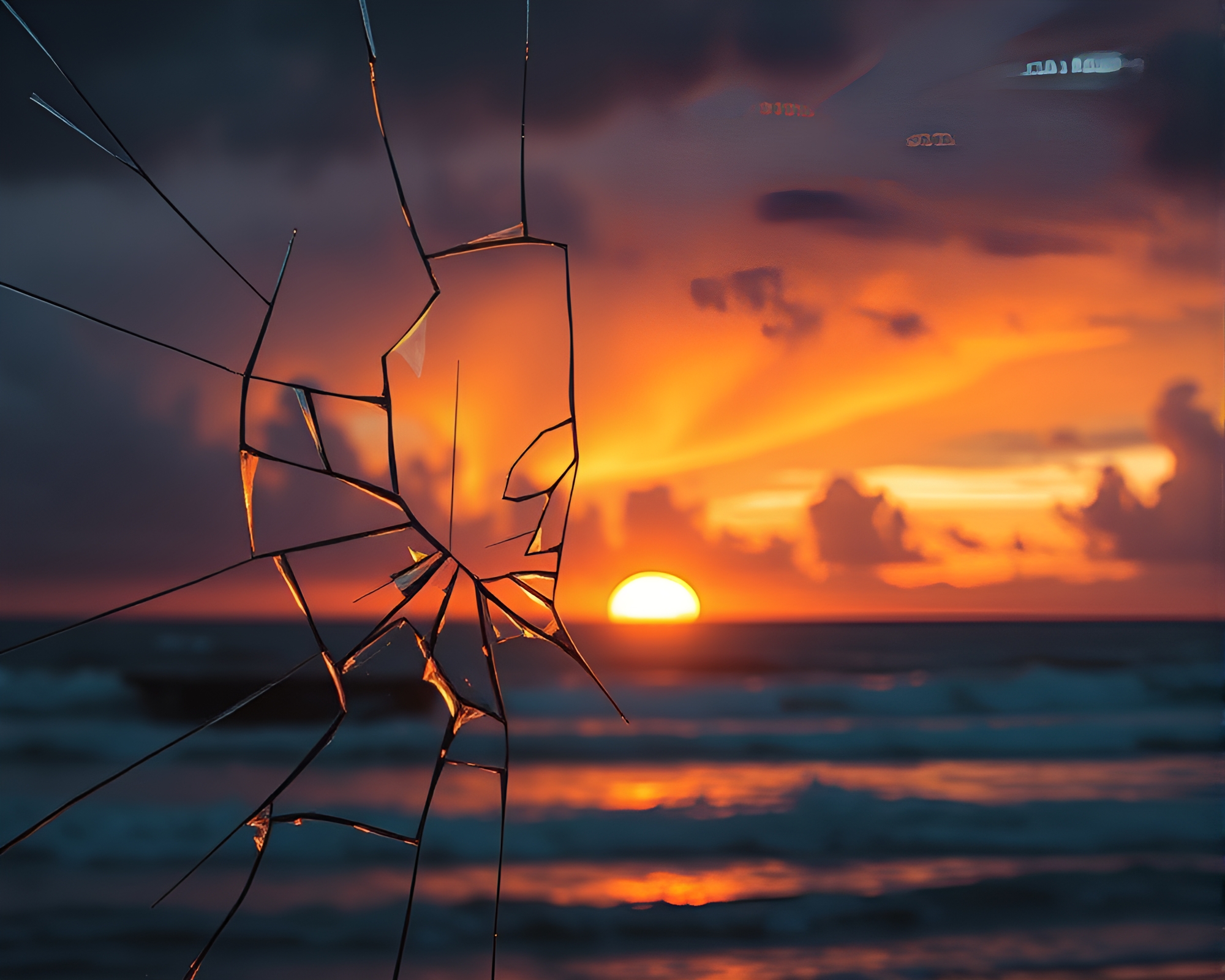 Stormy Ocean Reflection – free AI stock image