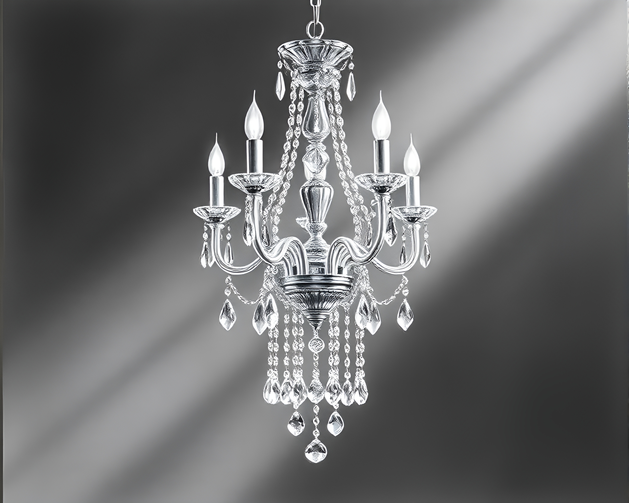 Intricate Crystal Chandelier Engraved in Chalk Drawing – free AI stock image