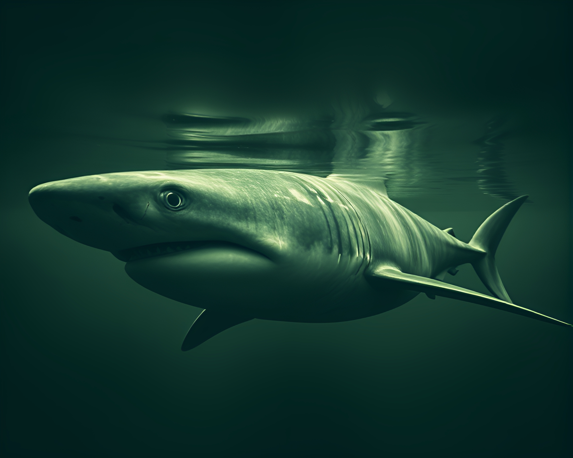 Ethereal Shark X-Ray Reflection – free AI stock image
