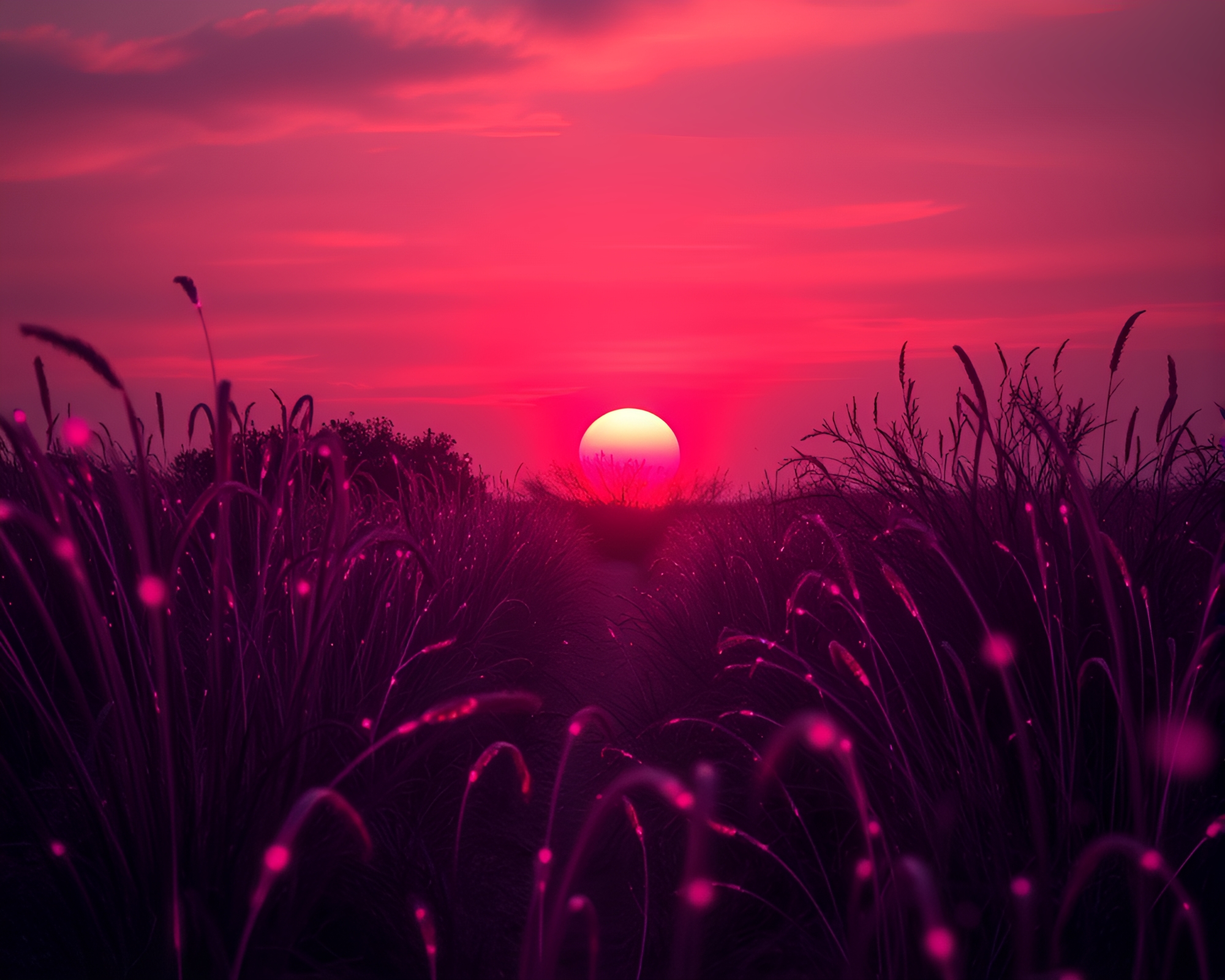 Surreal Fiber Optics Morning Dream – free AI stock image