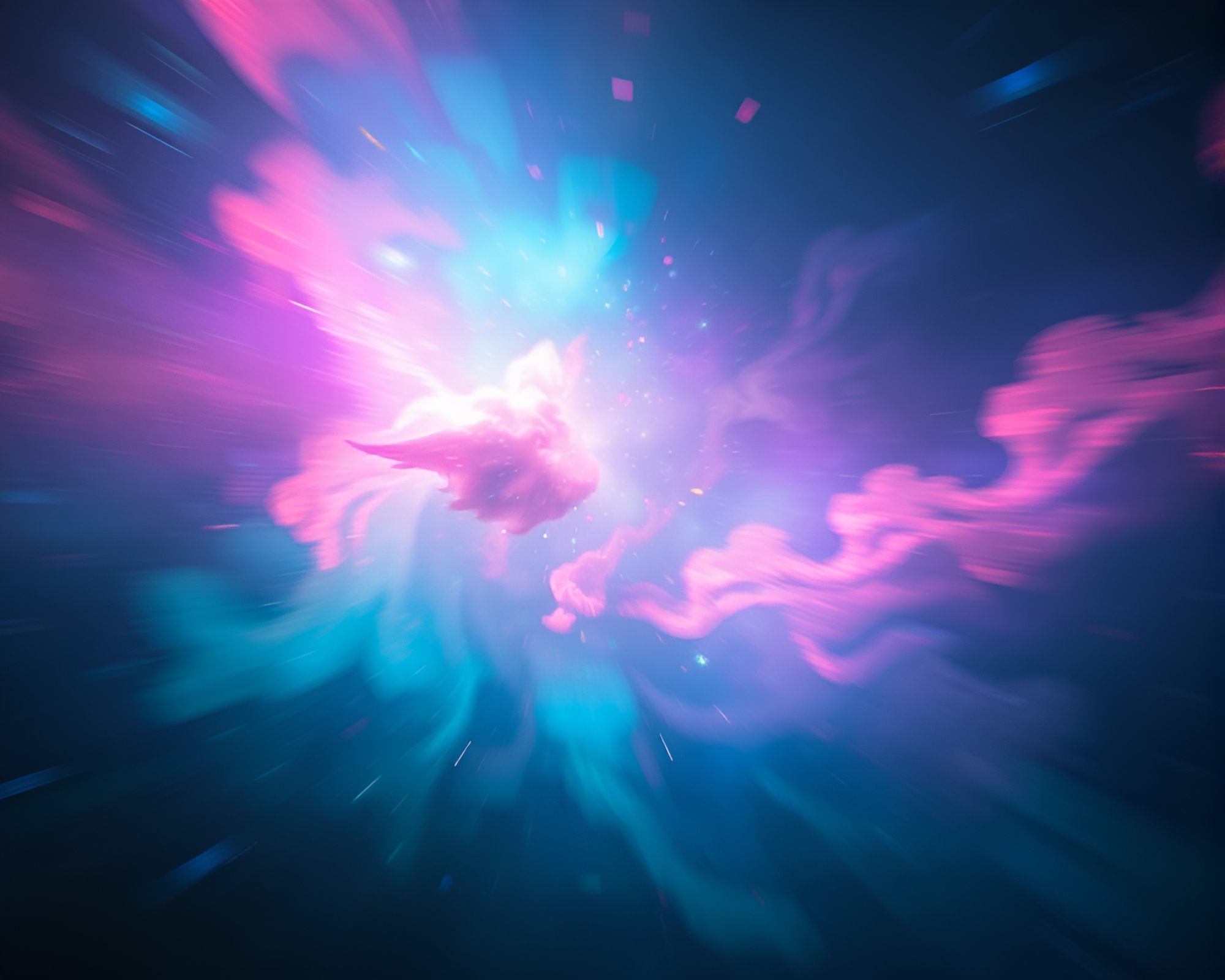 Mermaid in Cosmic Chromatic Aberration Delight – free AI stock image