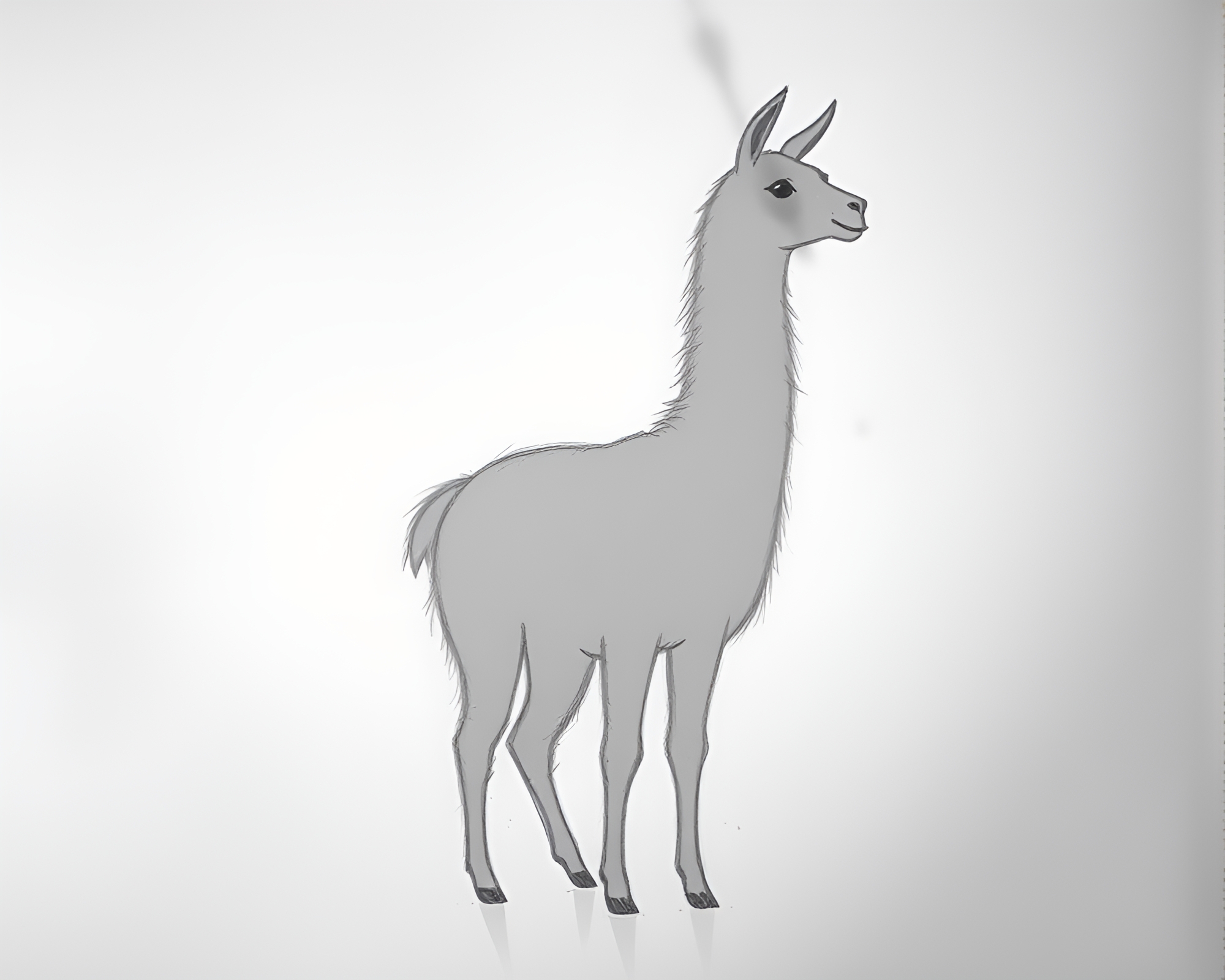 Llama Shadow Silhouette under Stardust Sky – free AI stock image
