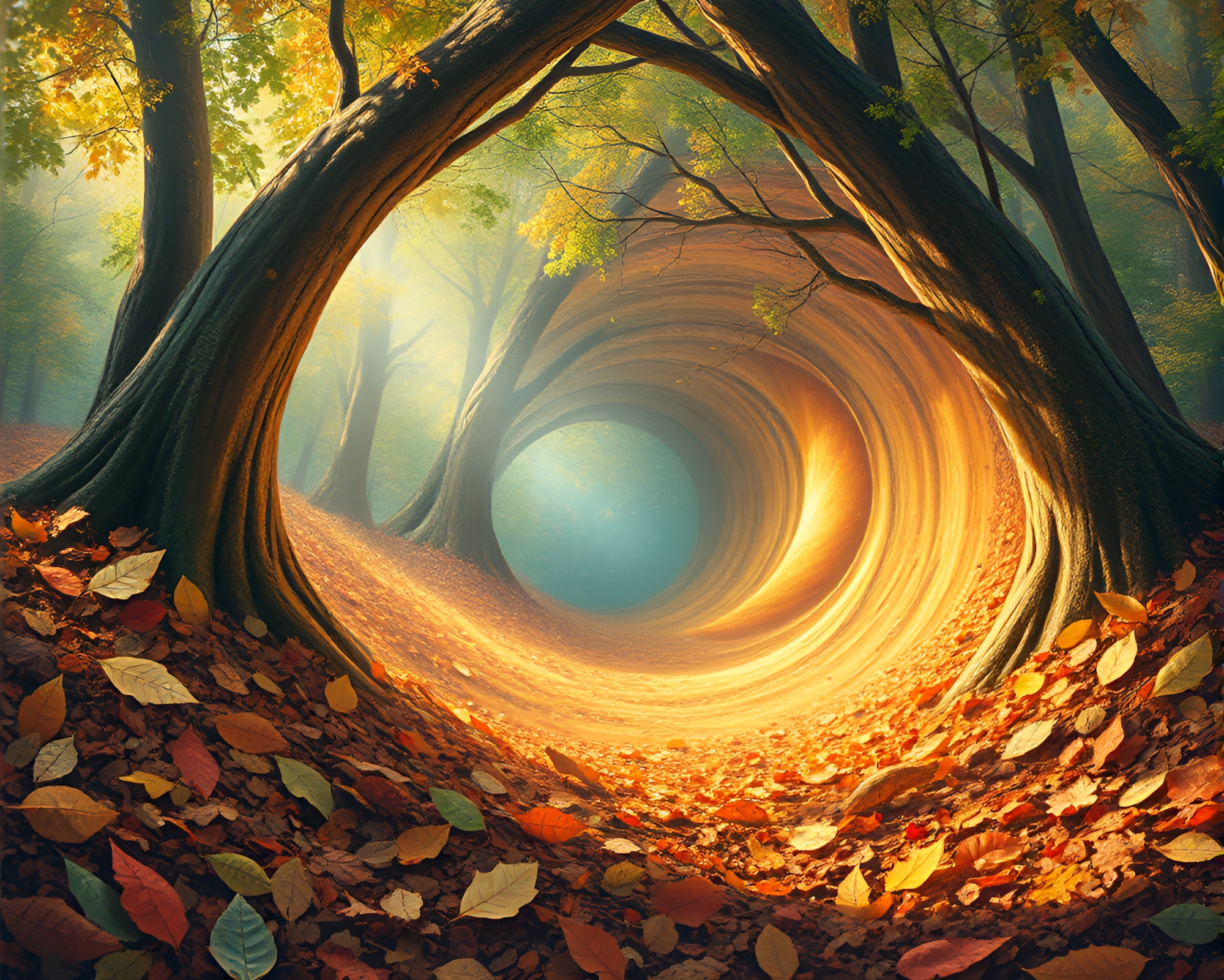 Time Vortex in Planetary Pastel Light – free AI stock image
