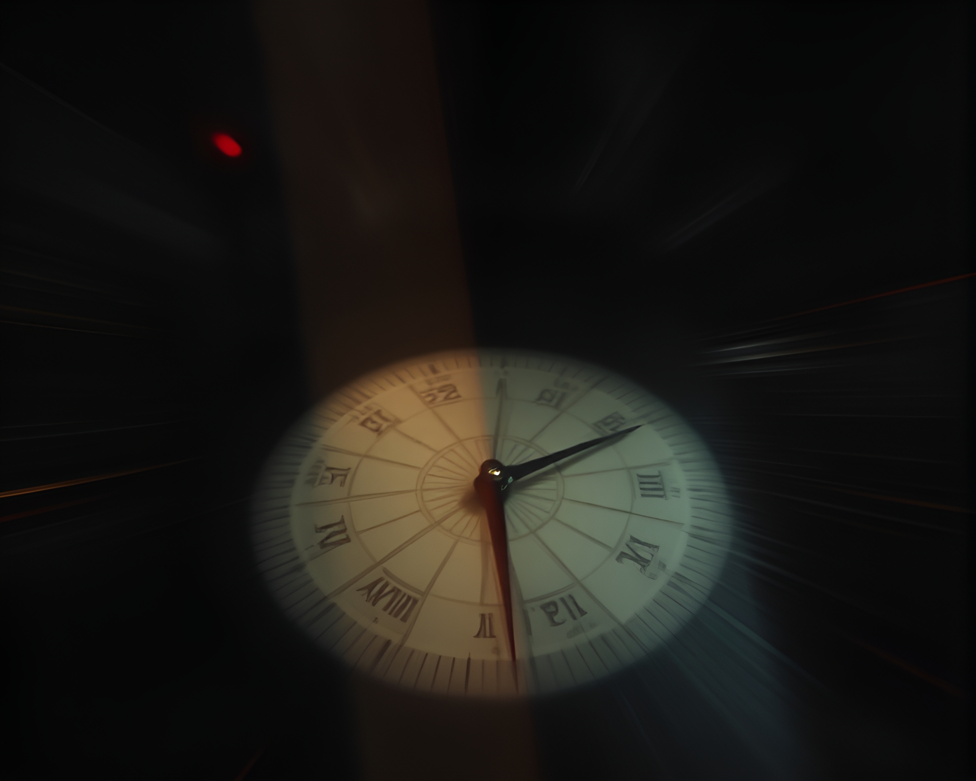 Dynamic Pocket Sundial in Stained Glass Motion Blur – free AI stock image