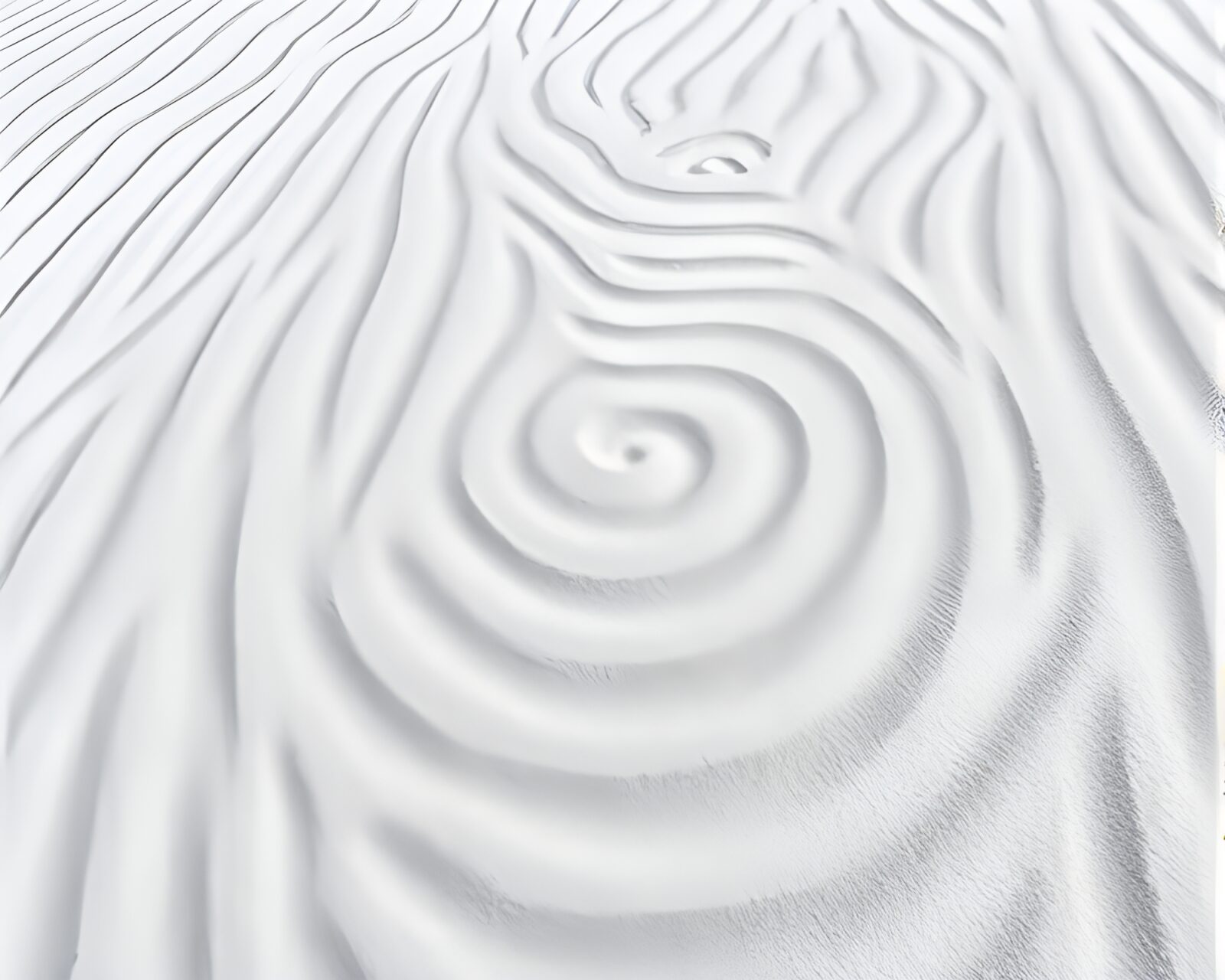Abstract chalk art of sand dune in Antarctic whiteout