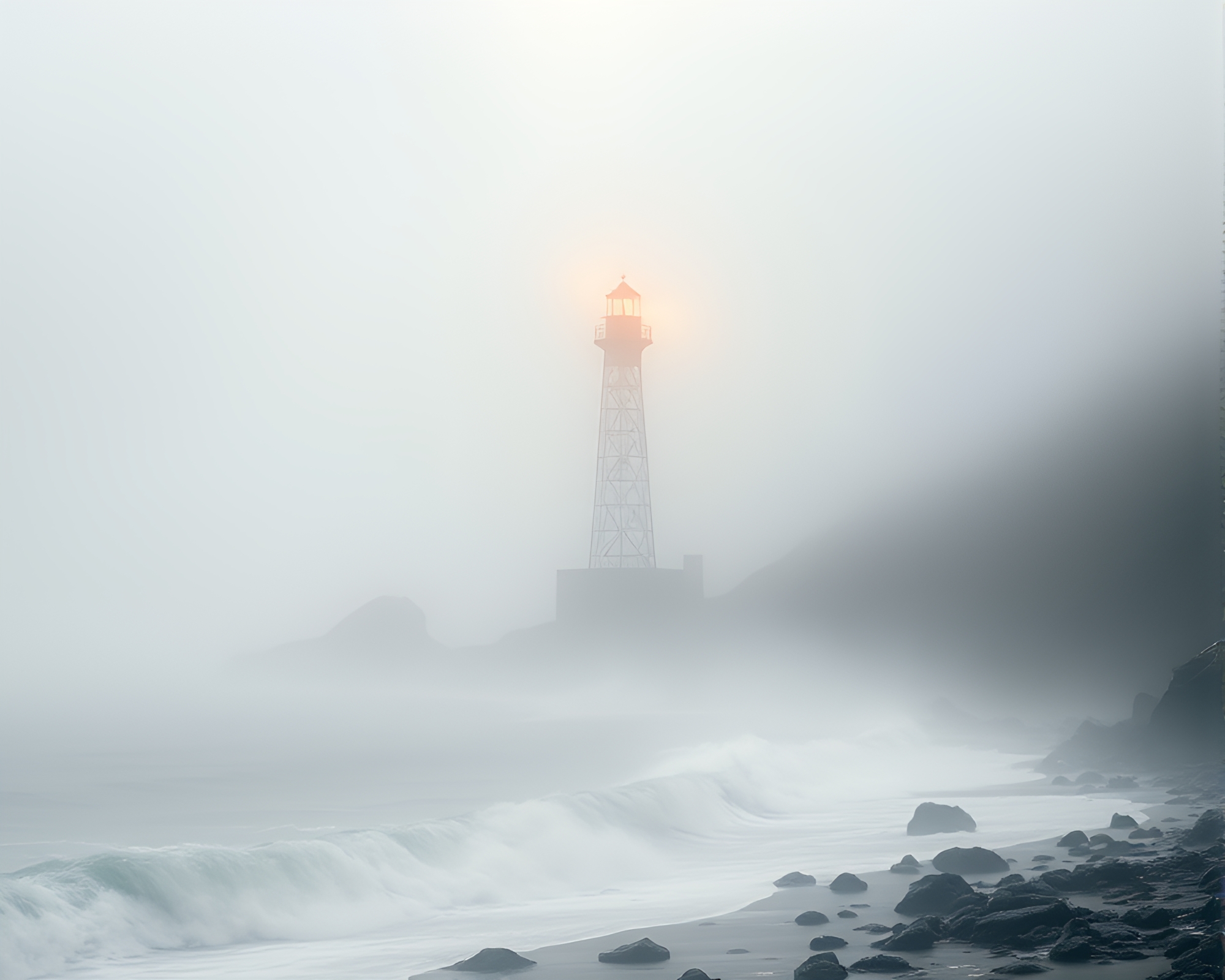 Mystical Lighthouse in Dripped Paint Art – free AI stock image