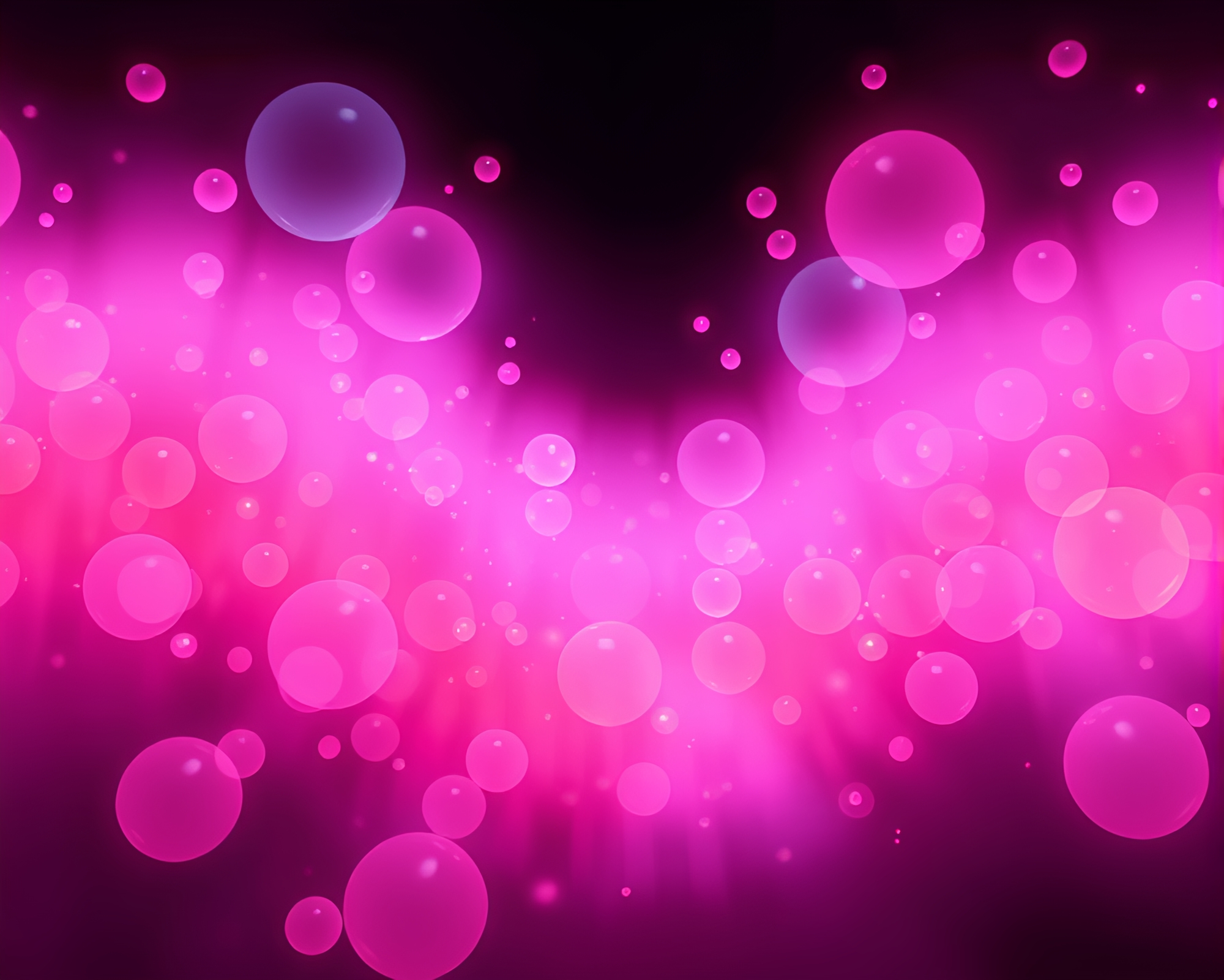 Bubble Cluster Retro Wave Neon Art – free AI stock image
