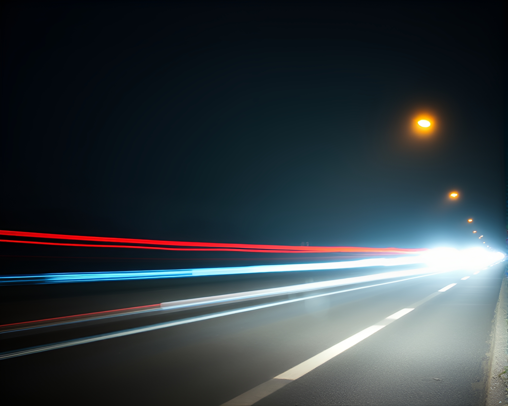 Silk Kimono Enveloped in Car Light Trail Double Exposure – free AI stock image
