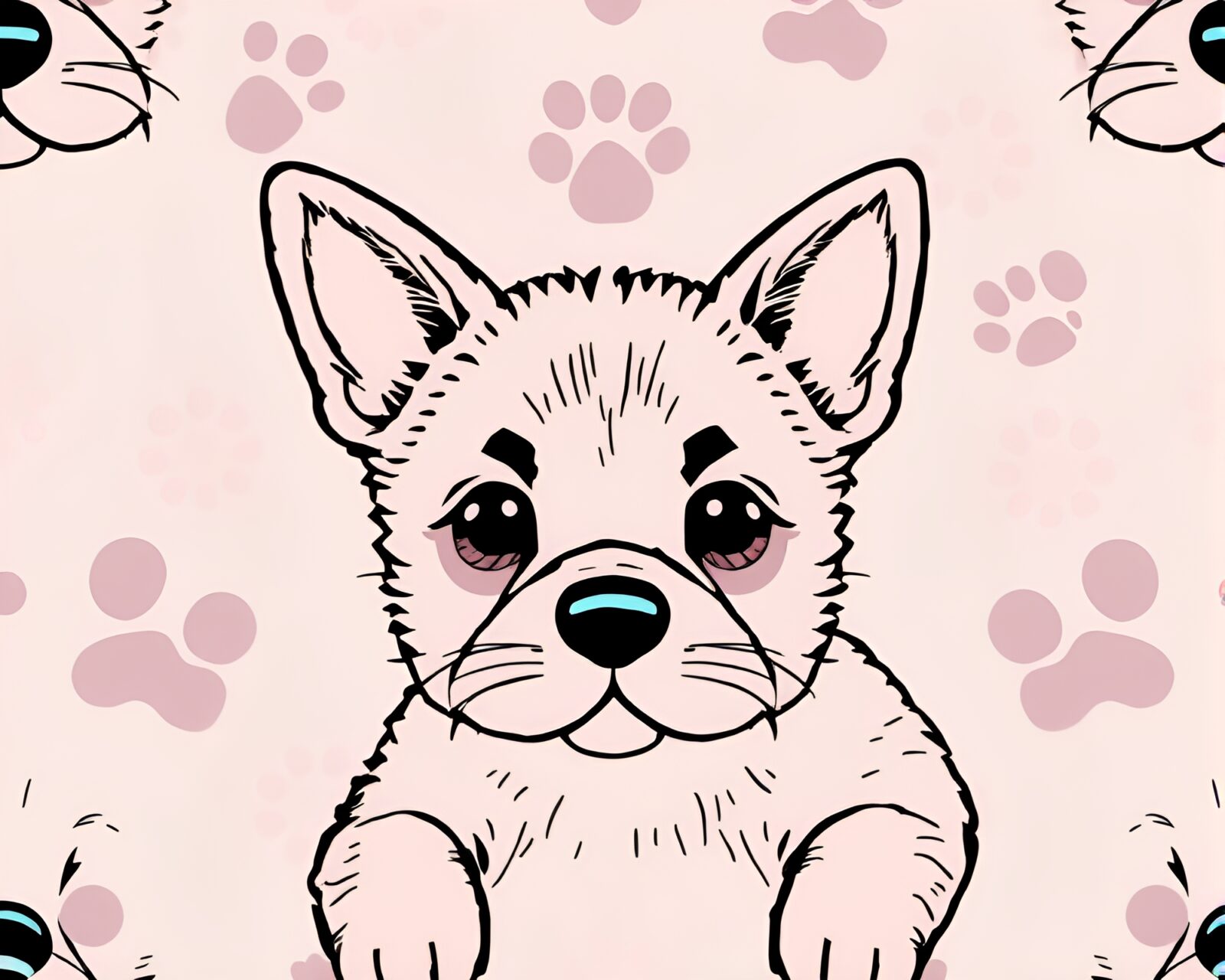 Pastel stitched pattern with holographic pet in natural light
