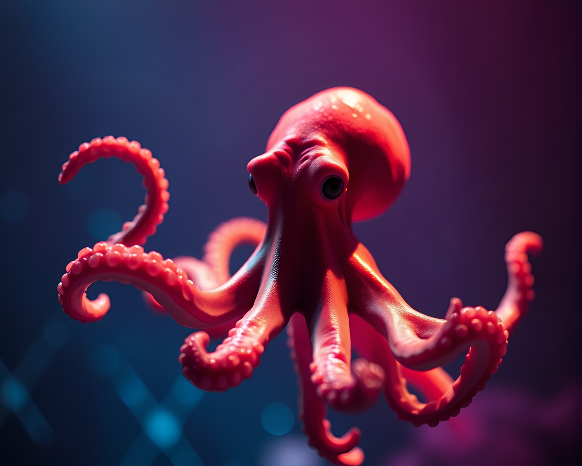 Dramatic Octopus in Theatrical Lighting – free AI stock image