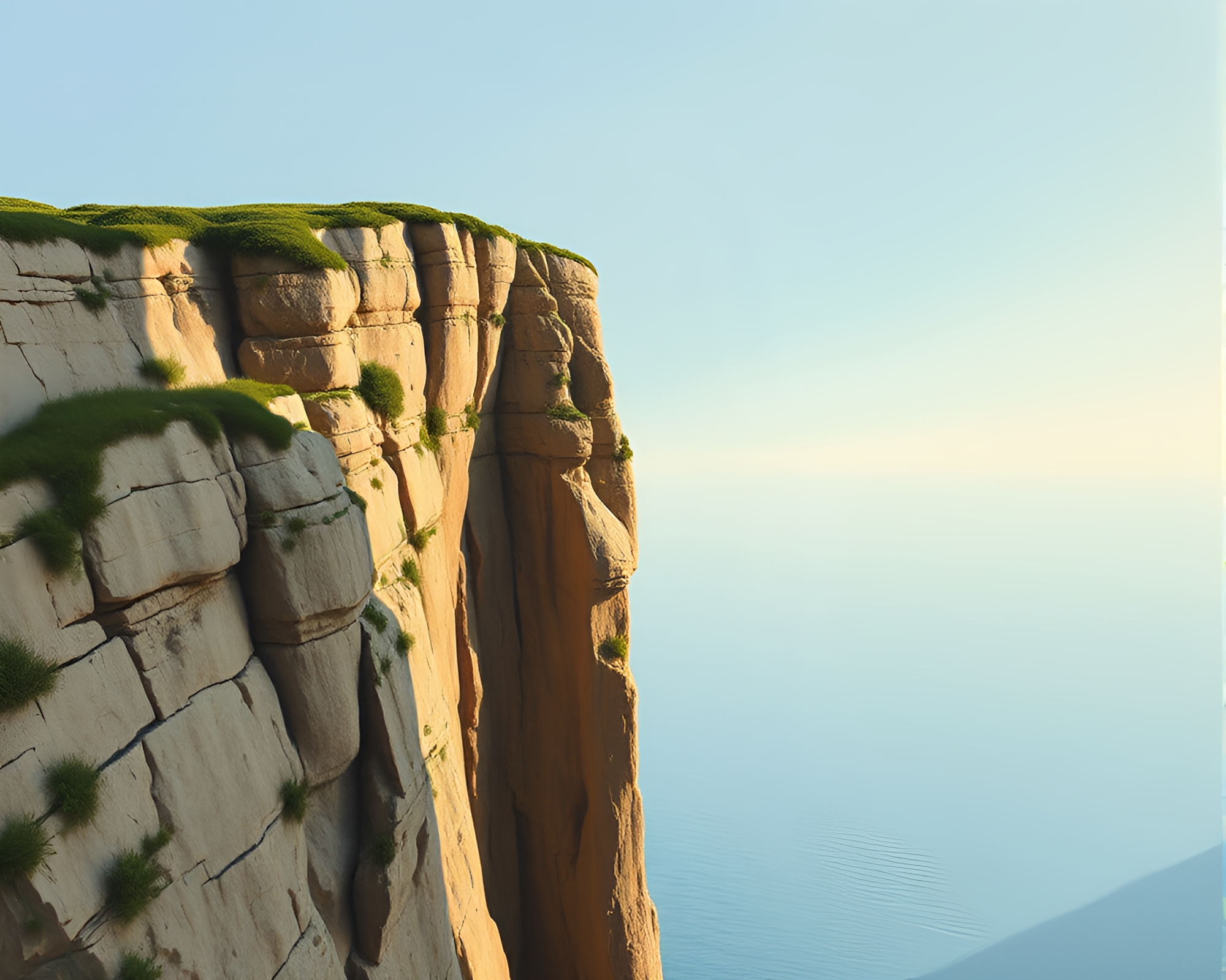 Baguette at Dusk on Cliffside Matte Painting – free AI stock image