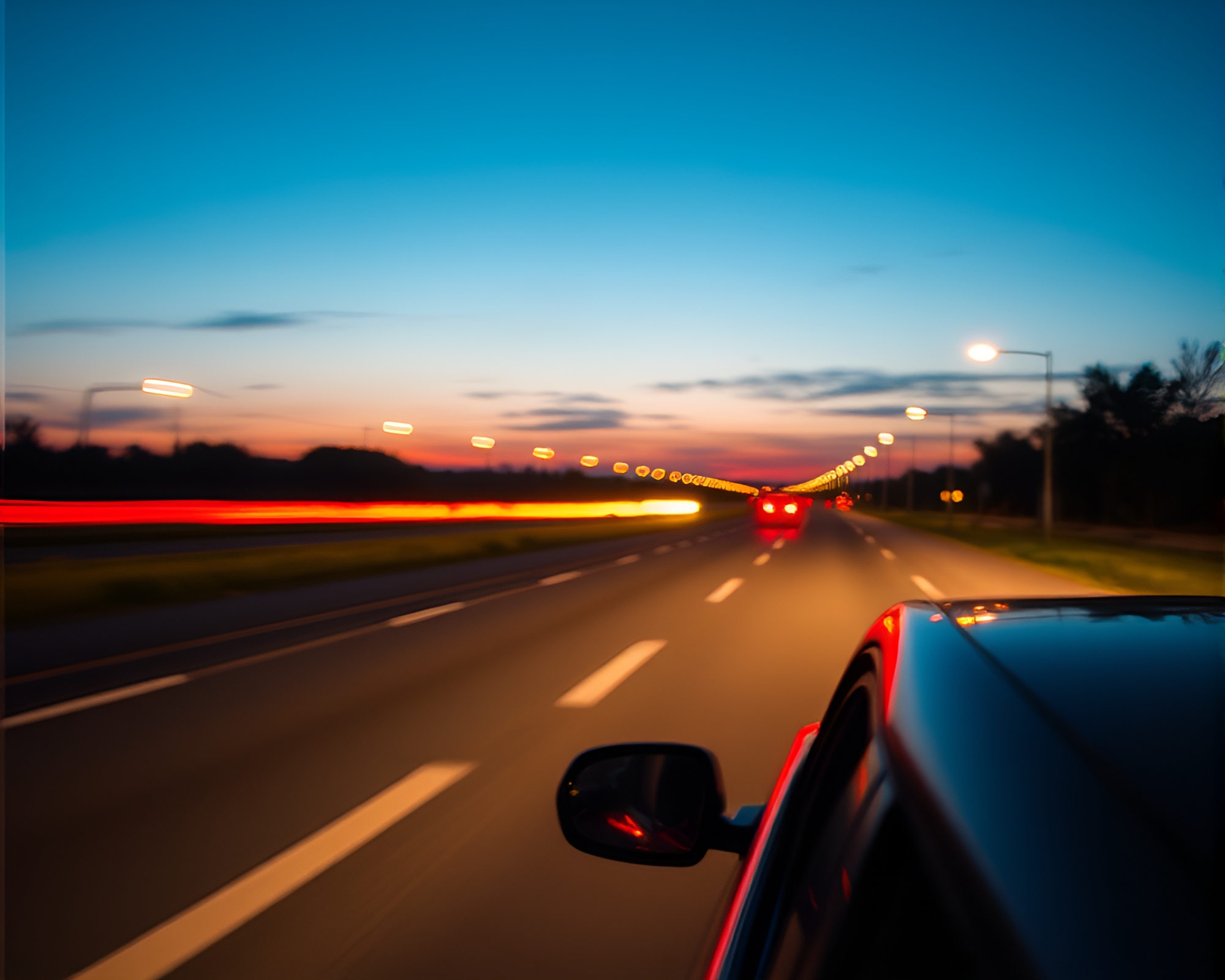 Vintage Sextant Illuminated by Car Light Trails – free AI stock image