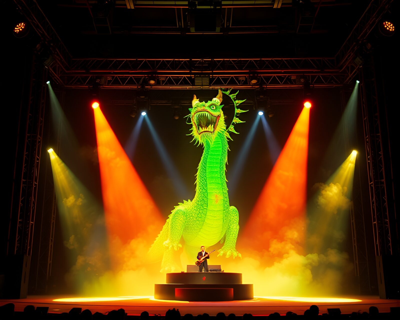 Thermal imaging of dragon egg under concert lights