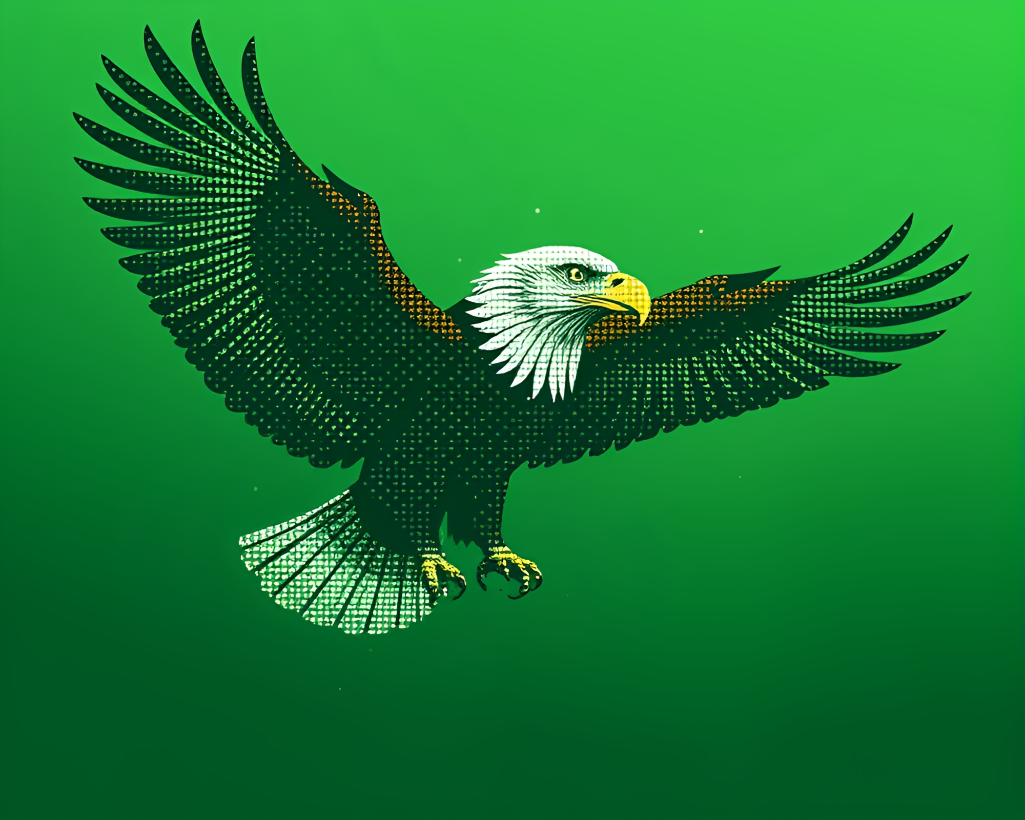 Eagle Matrix in Enchanted Forest Vector Art – free AI stock image