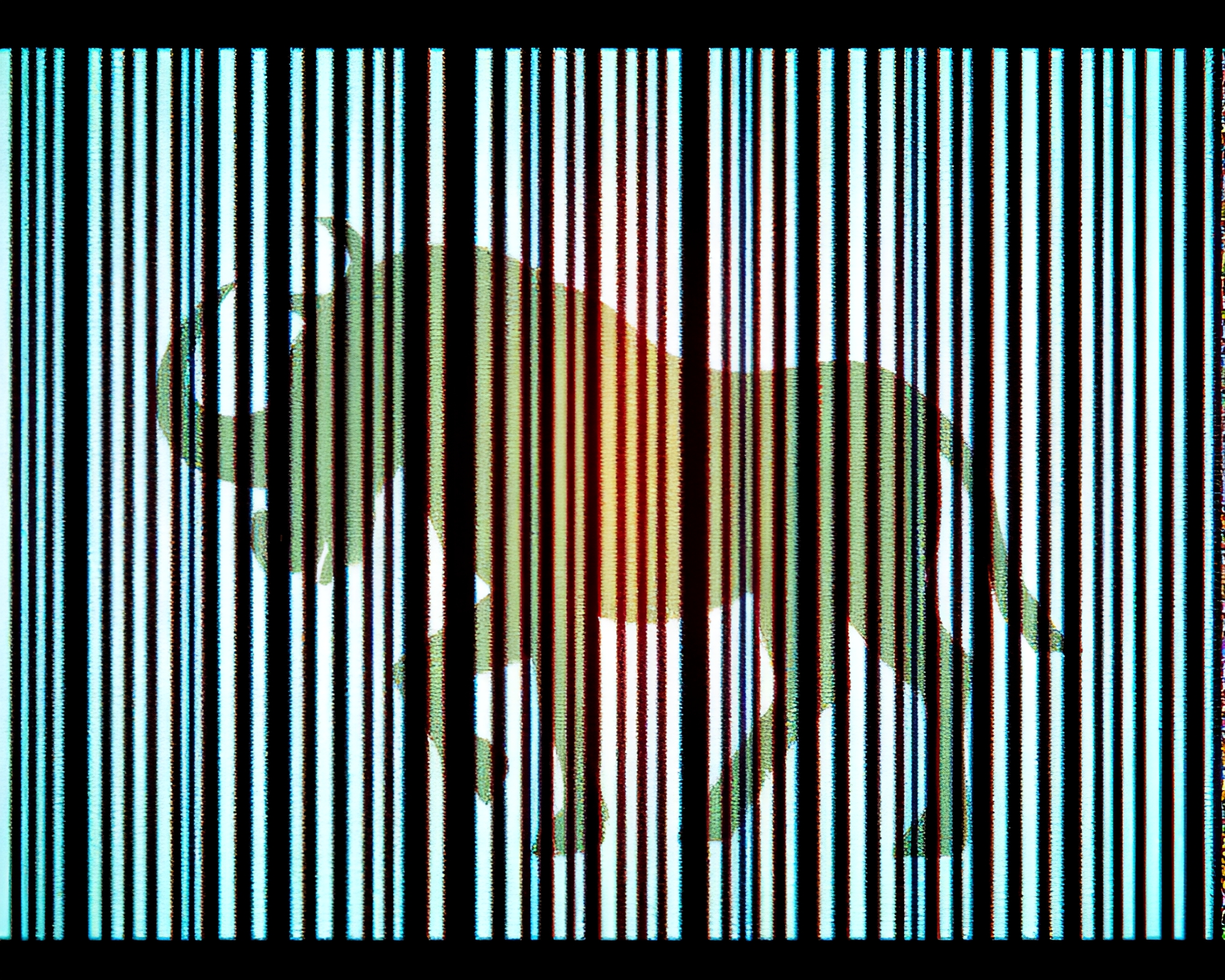 Minotaur in Barcode Jungle: Pixelated Light – free AI stock image