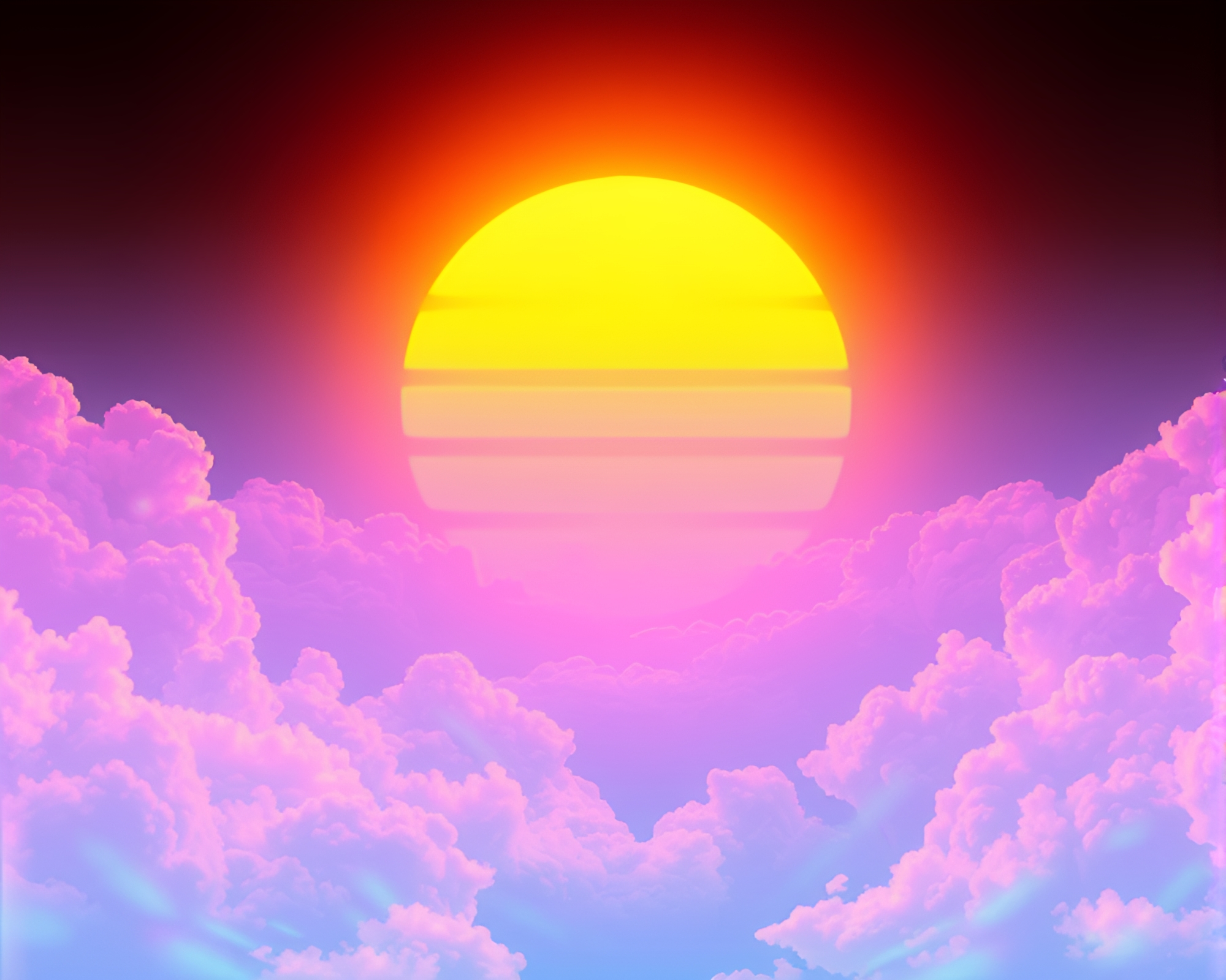 Prismatic Soap Film Dream: X-Ray Sky Landscape – free AI stock image