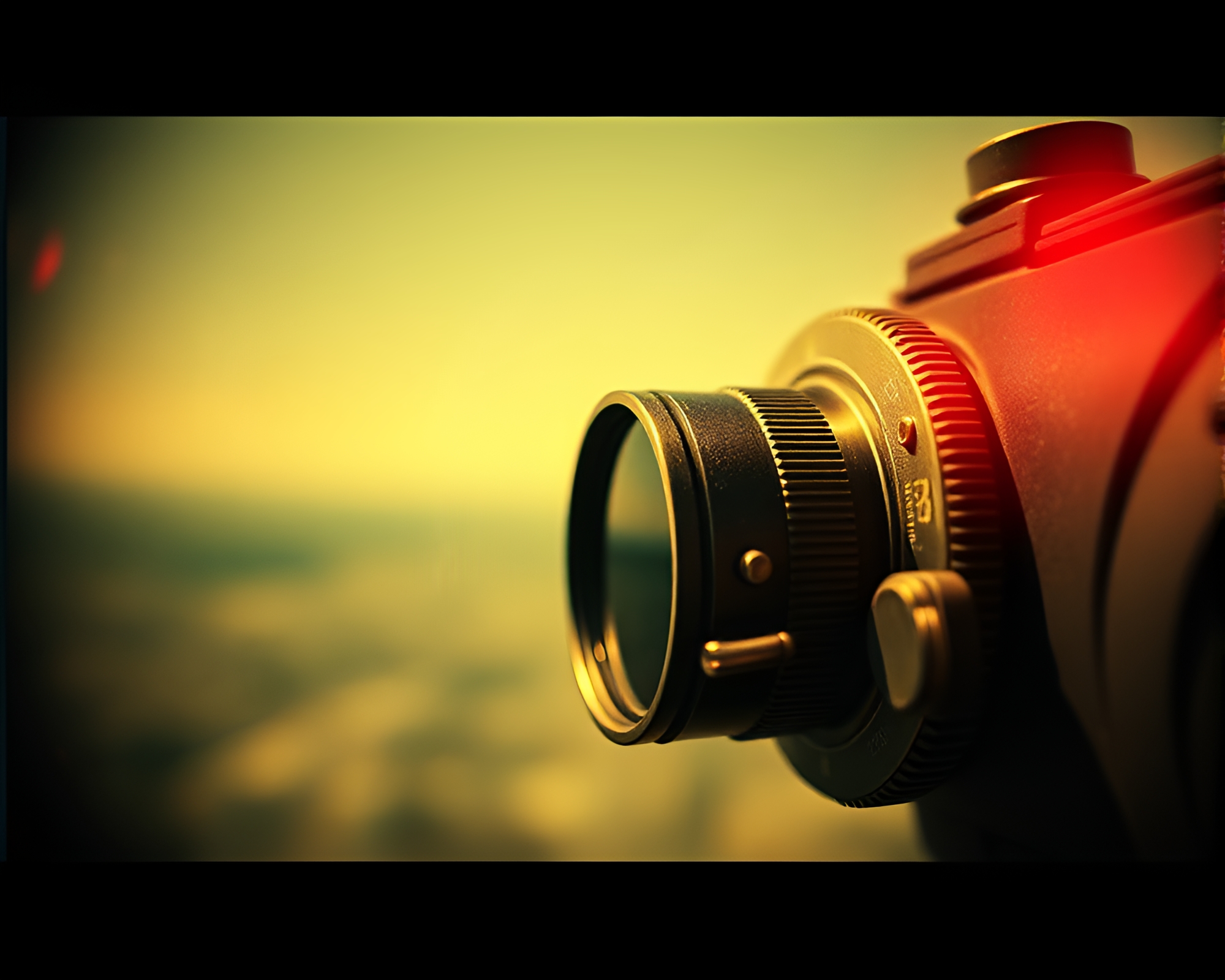 Vintage Telescope Illustration with Chromatic Aberration – free AI stock image