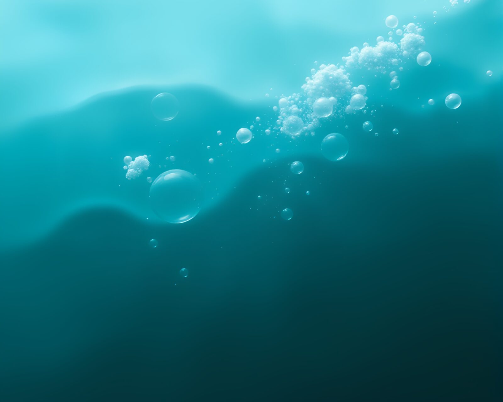 Abstract composition of turquoise bubbles along mystical ley lines.
