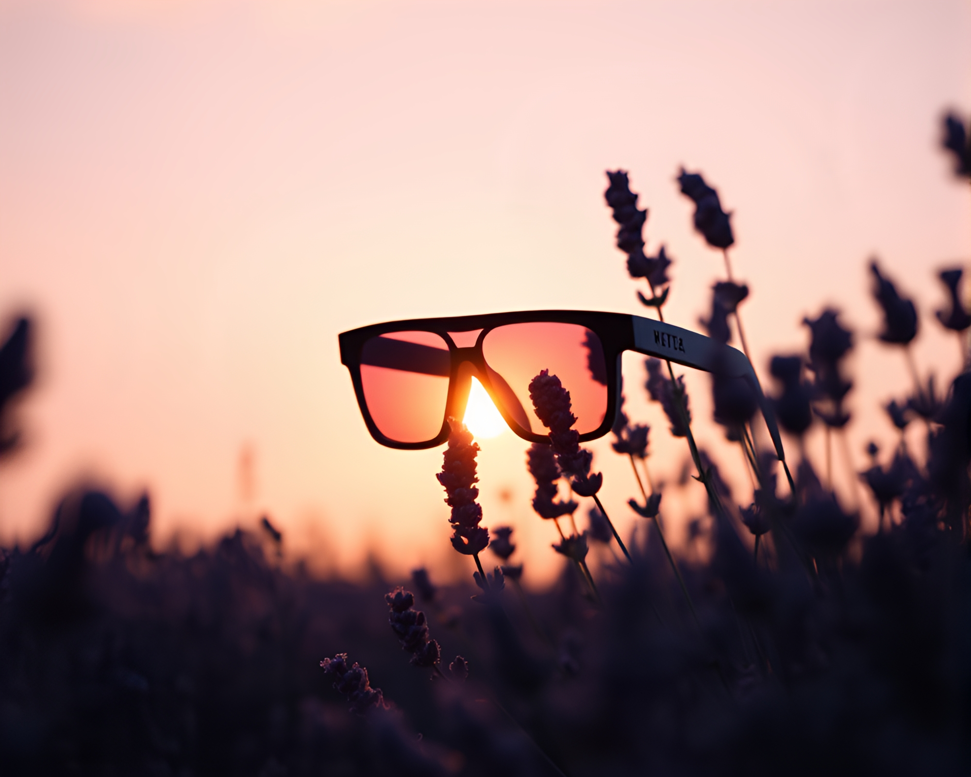 Twilight Augmented Reality: Center-Focused Glasses Concept – free AI stock image