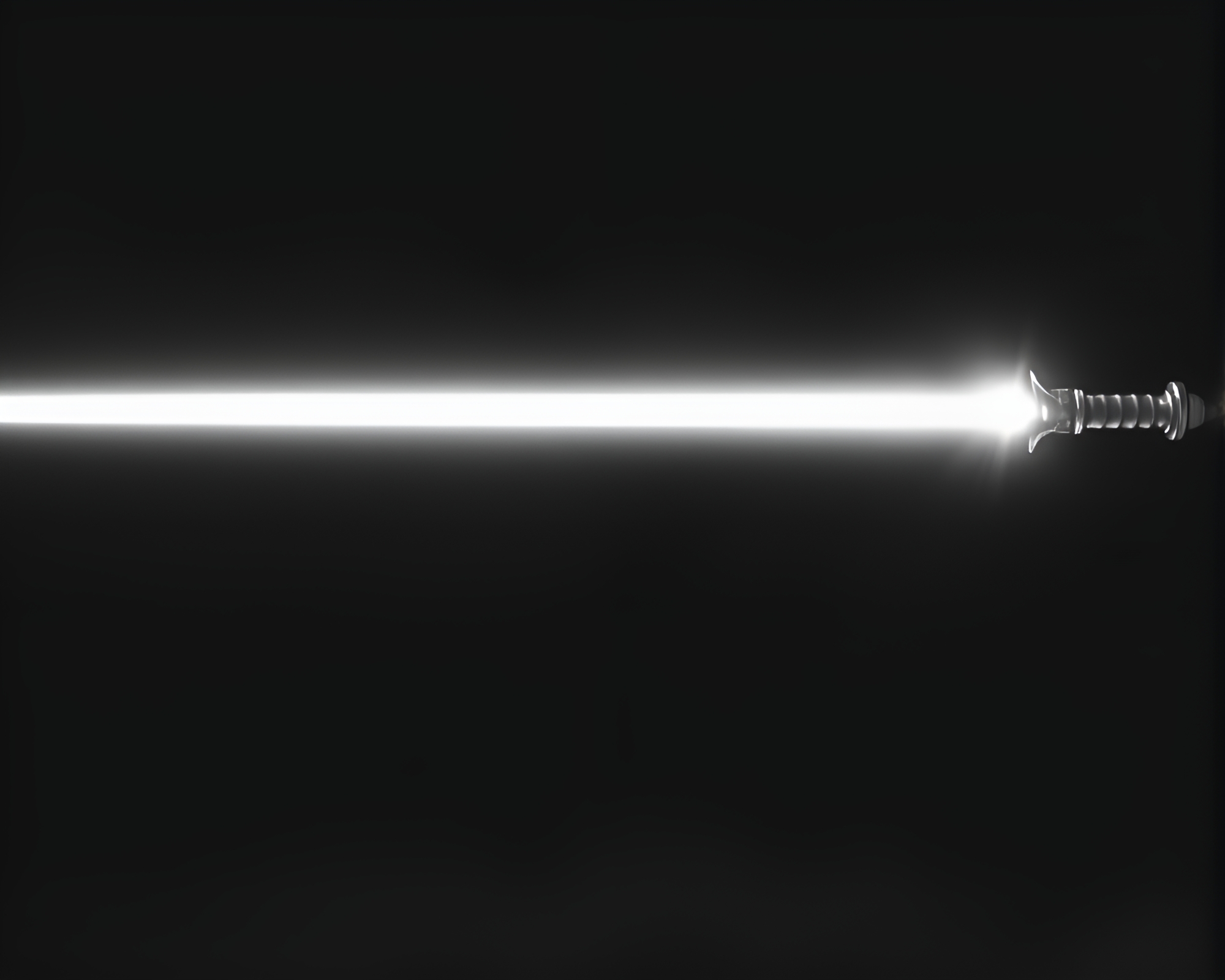 Minimalist Laser Sword in Monochrome Light – free AI stock image