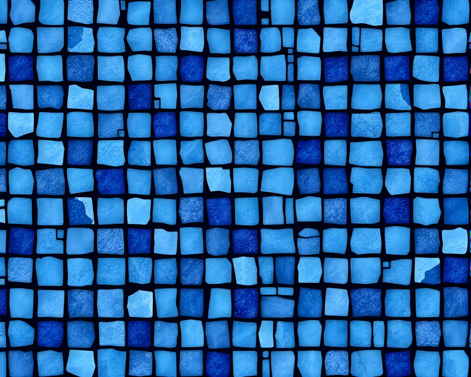 16-bit style artwork with fragmented blue pixel pattern