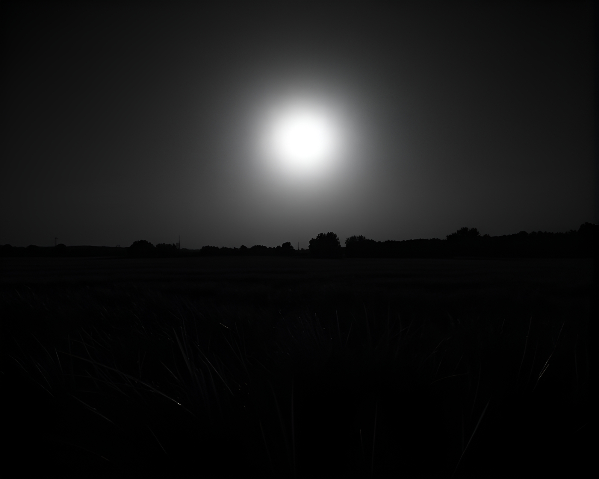 Ethereal Time Distortion: Moonlit Field – free AI stock image
