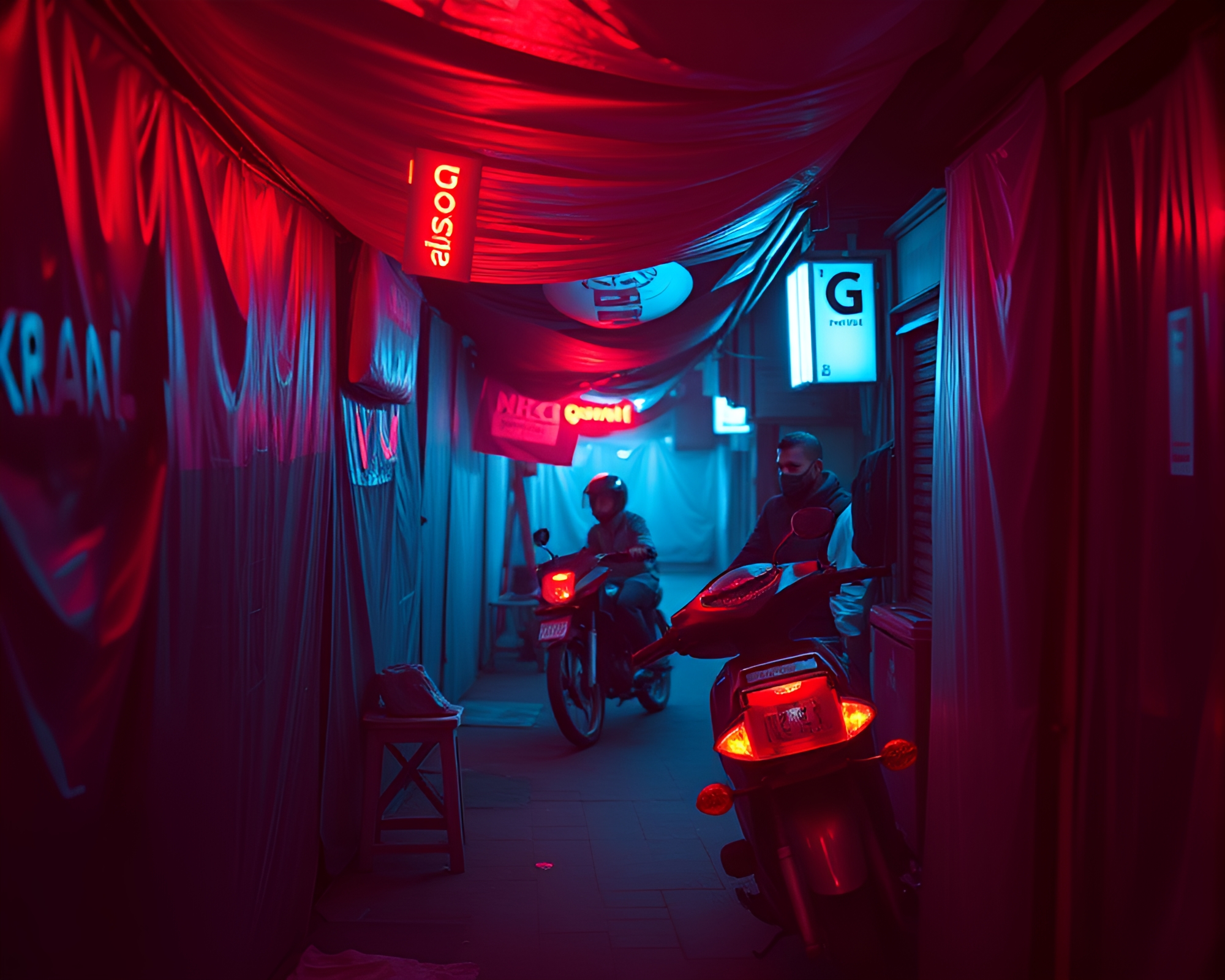 Futuristic Rickshaw Ride Through Cybernetic Cityscape – free AI stock image