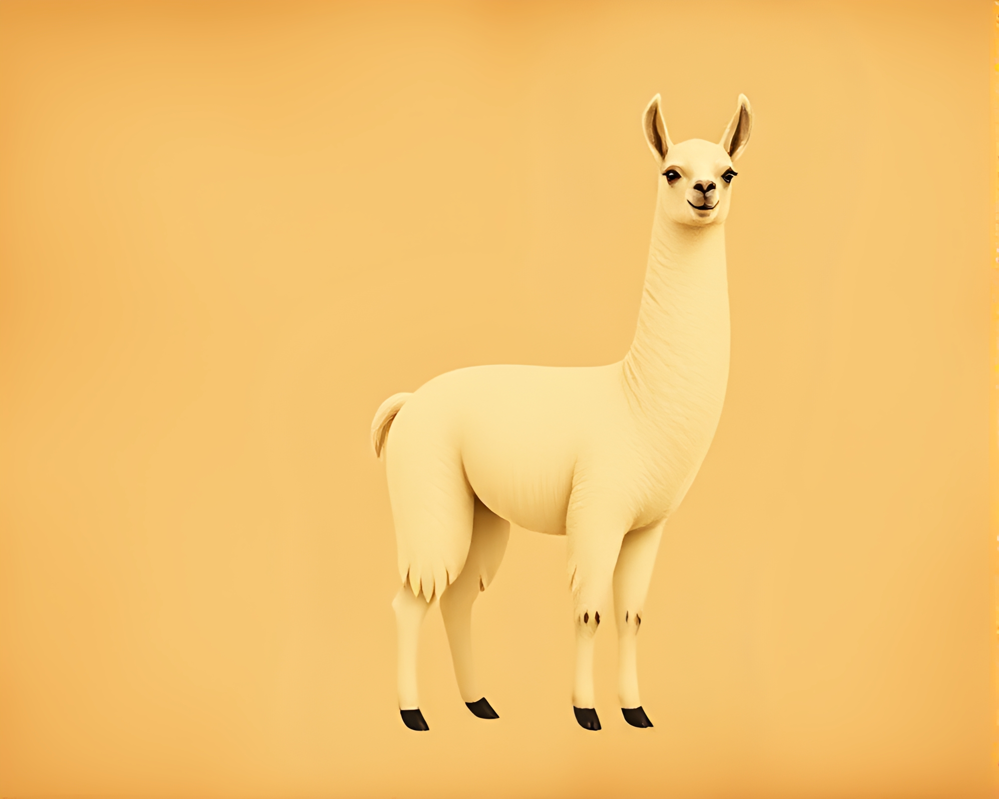 Pixel Art Llama in Sepia Paper Textured World – free AI stock image