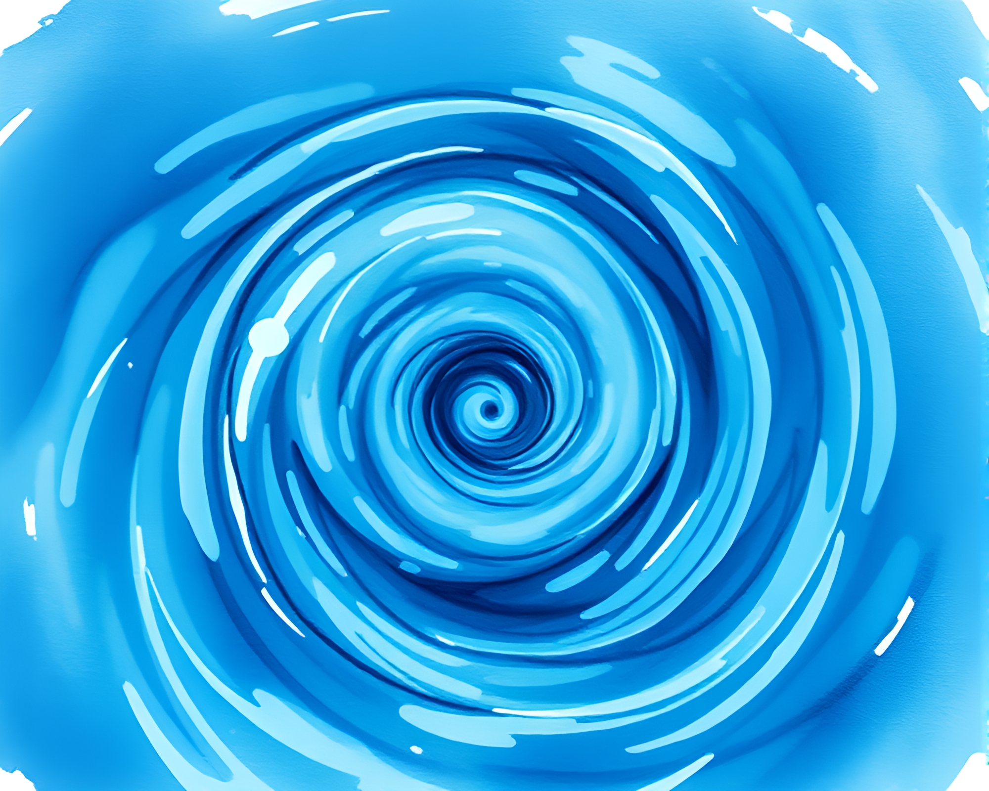 Mandala Water Whirlpool in Watercolor Wash – free AI stock image