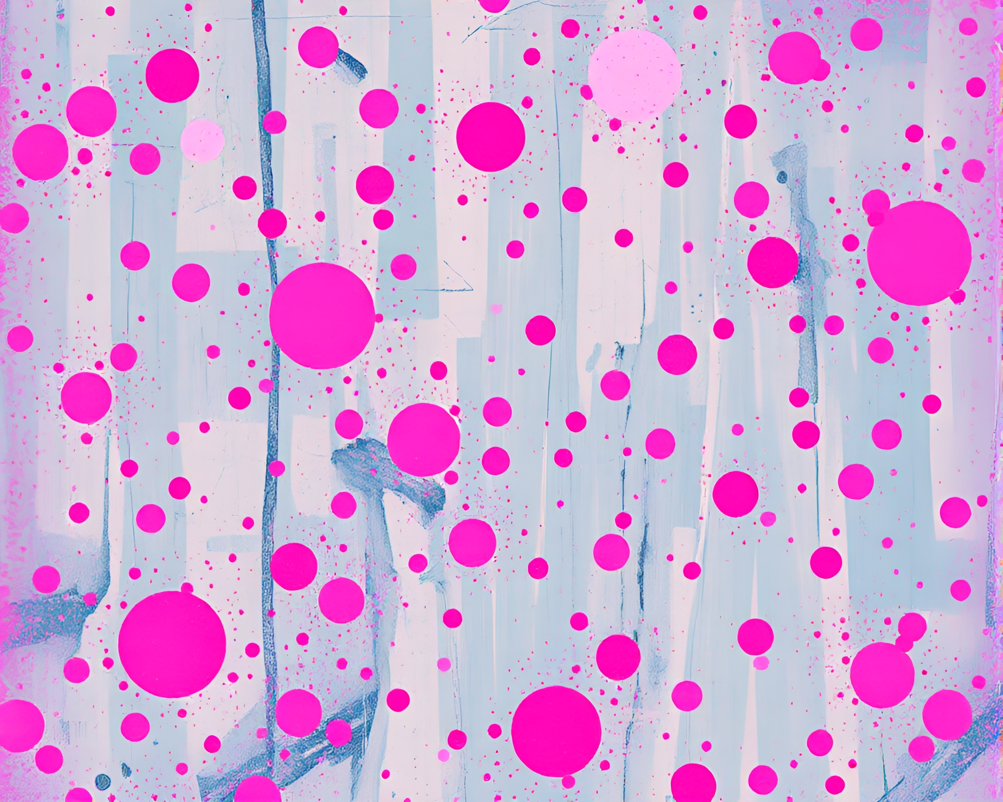 Fresco Glitch: Elegant Mildew Spots in Electric Magenta – free AI stock image