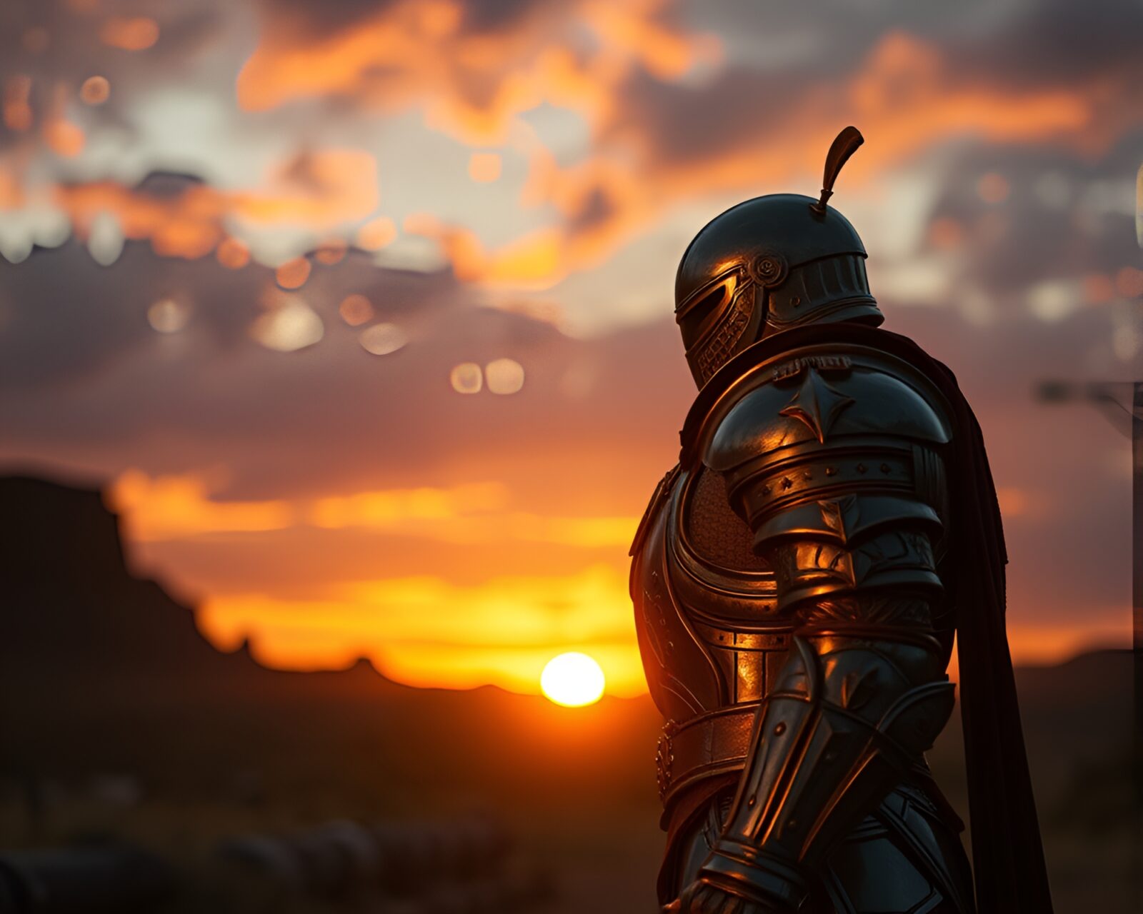 3D scan of intricately detailed armor at sunset