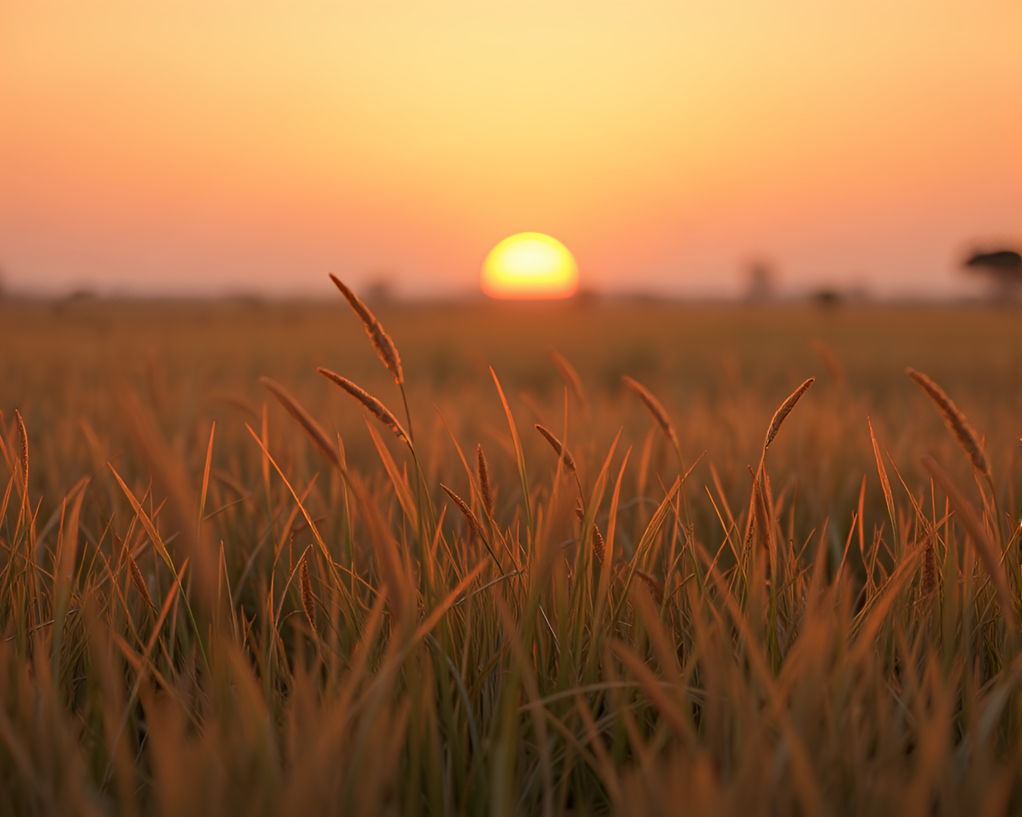 Savannah Grass Low-Poly Dusk Delight – free AI stock image
