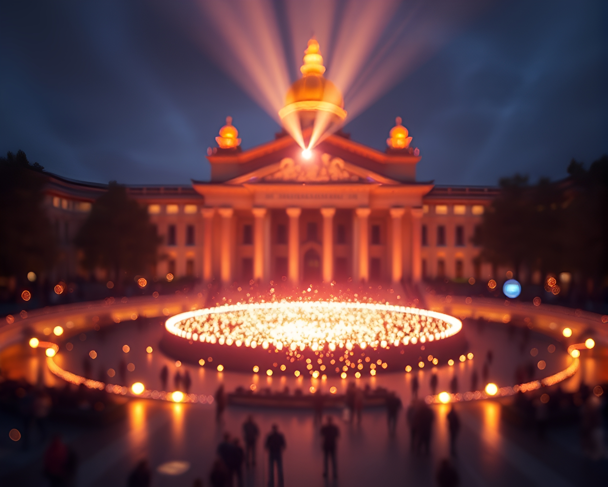 Futuristic Smart Contact Lens Technology Opera House Glow – free AI stock image