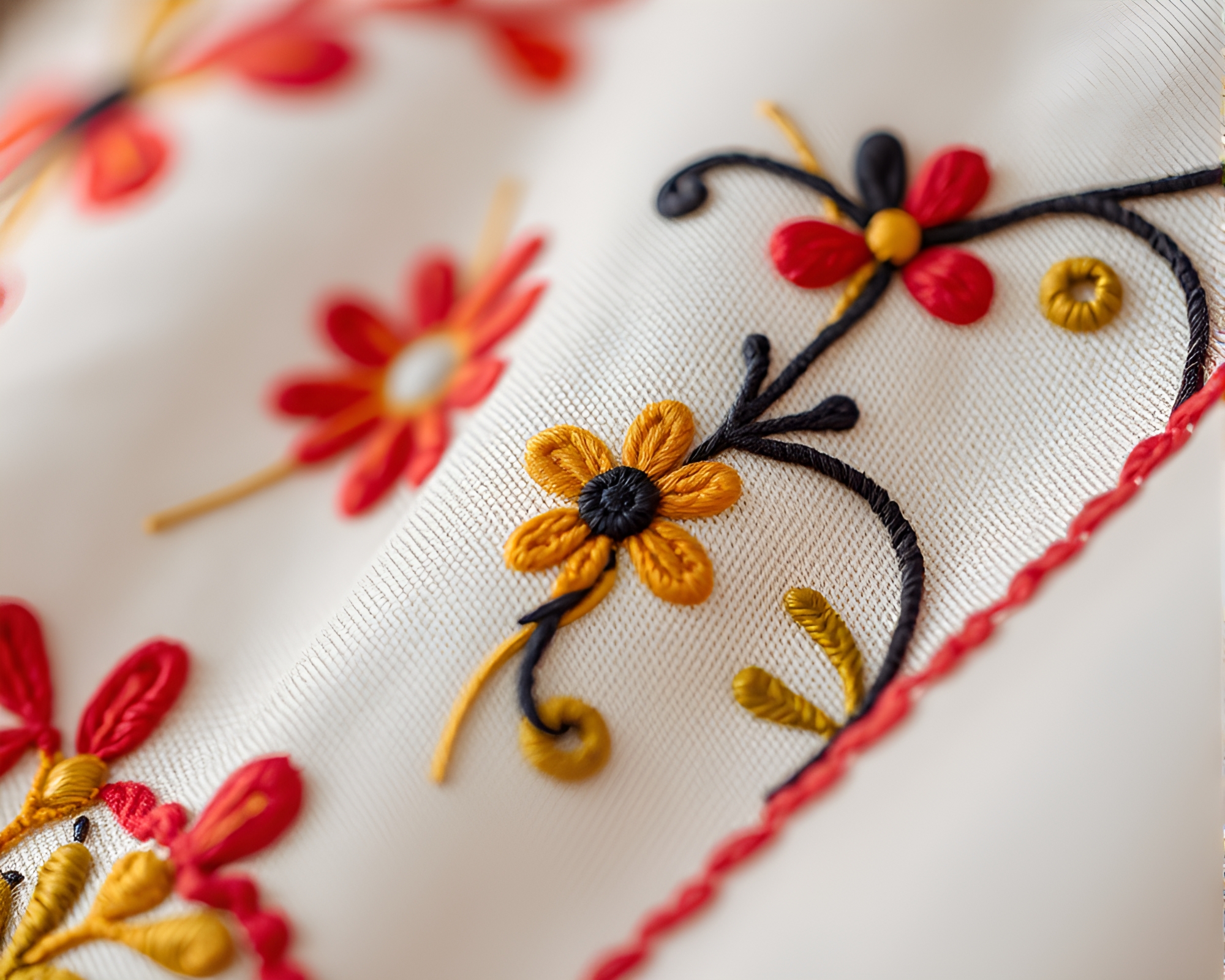 Embroidered Oasis Oasis: Spotlight Focus Stereograph – free AI stock image