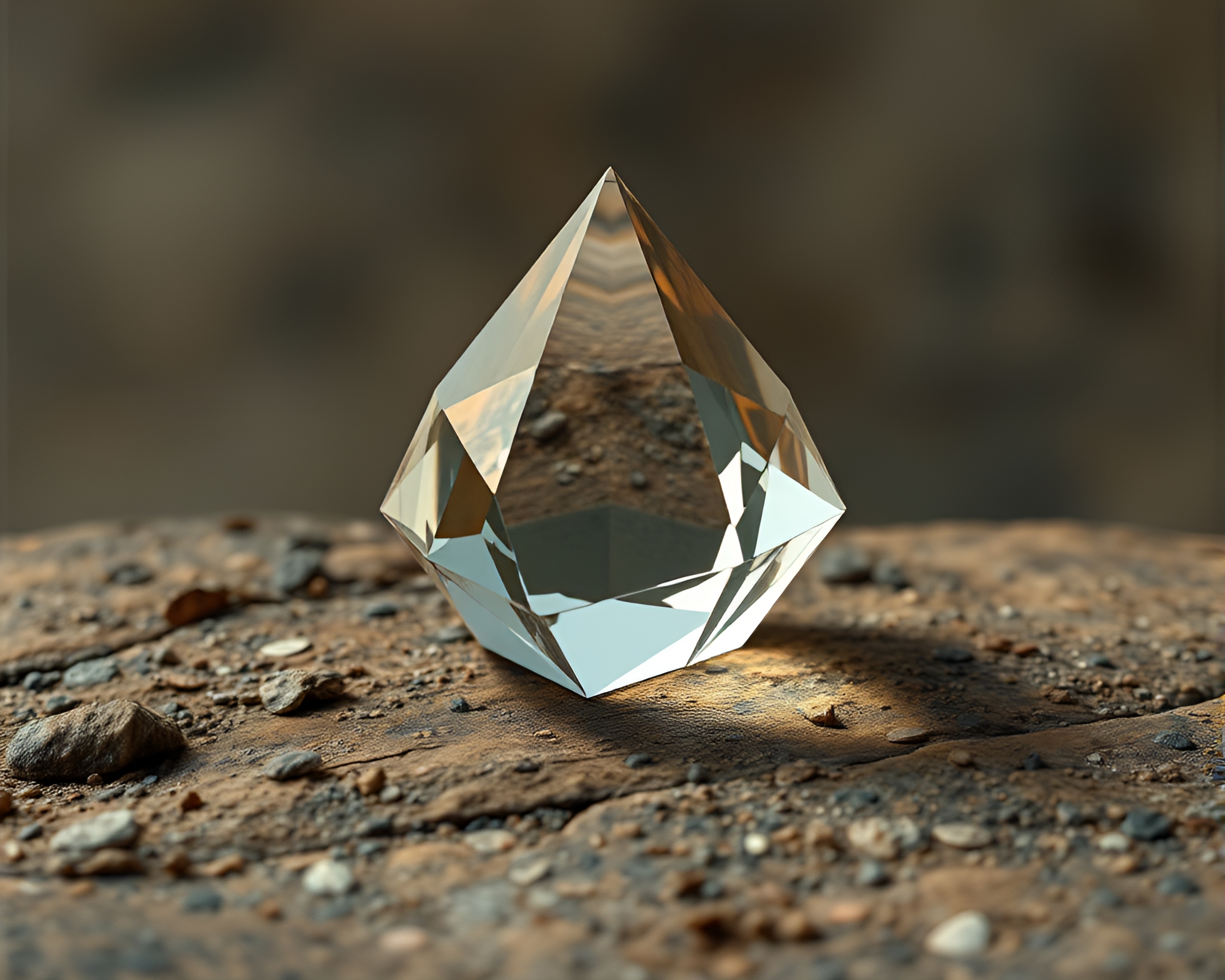 Prism Refraction Chimera in Muted Earth Tones – free AI stock image