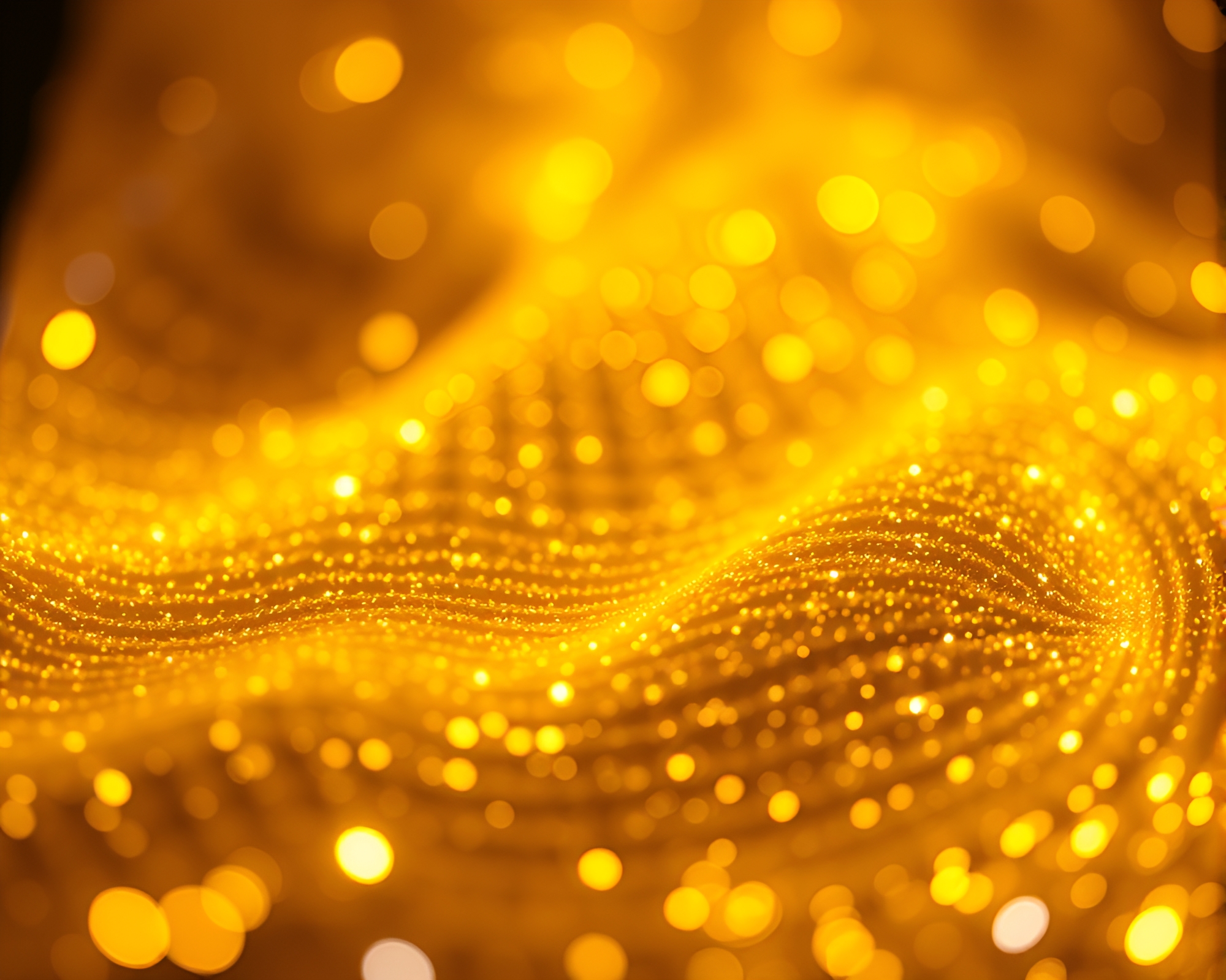 Enchanting Fairy Light Sparkle in Gold Foil Composition – free AI stock image