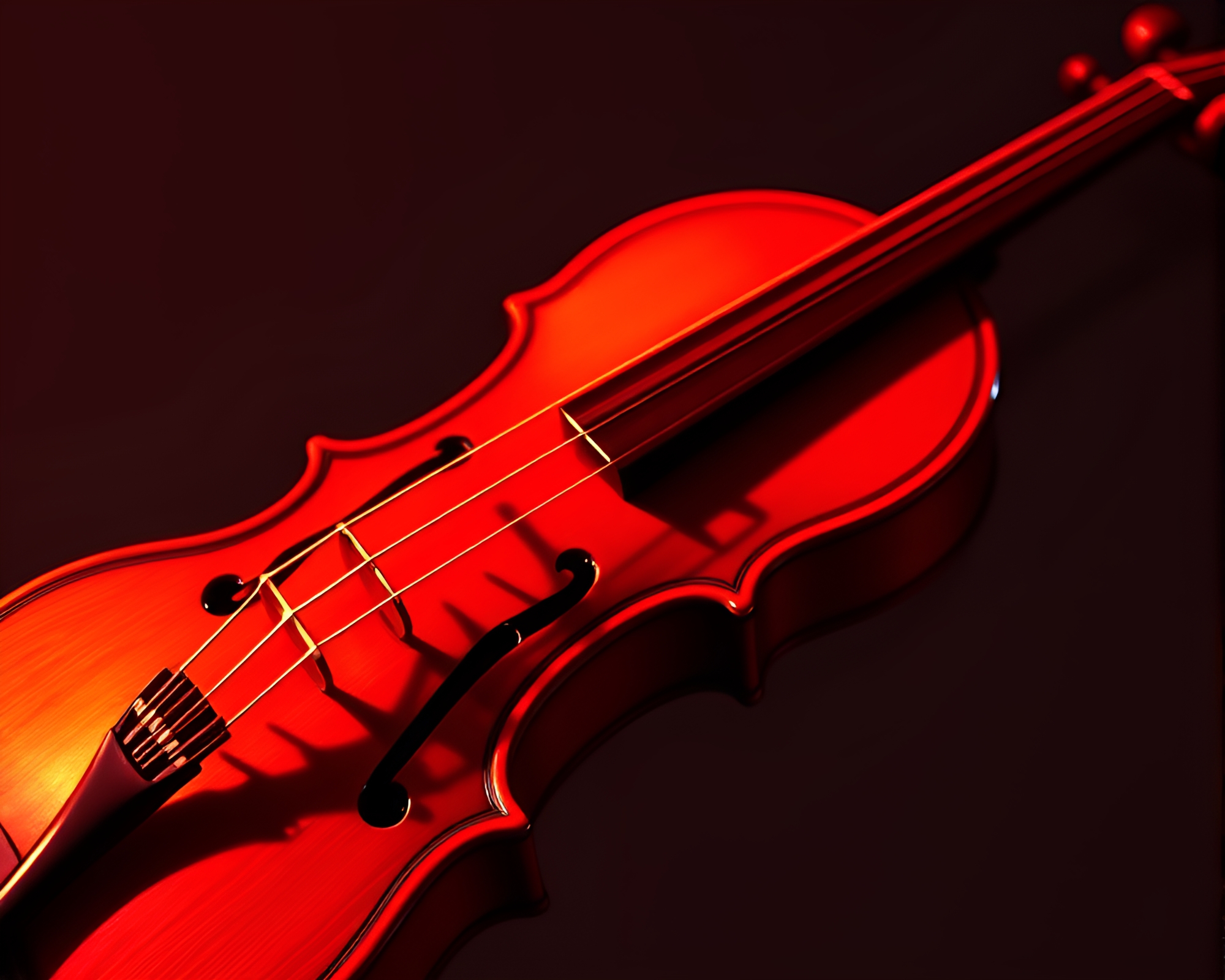 Triadic Violin Solo, 80s VHS Style Close-up – free AI stock image