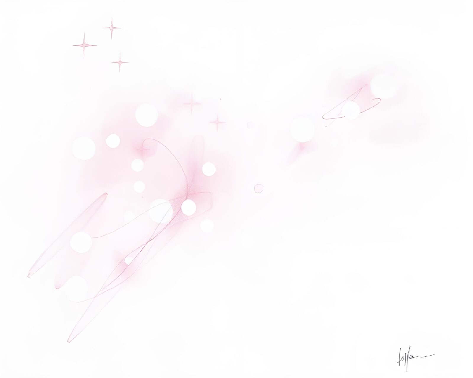 Soft pastel hologram specks floating above ley lines sketch