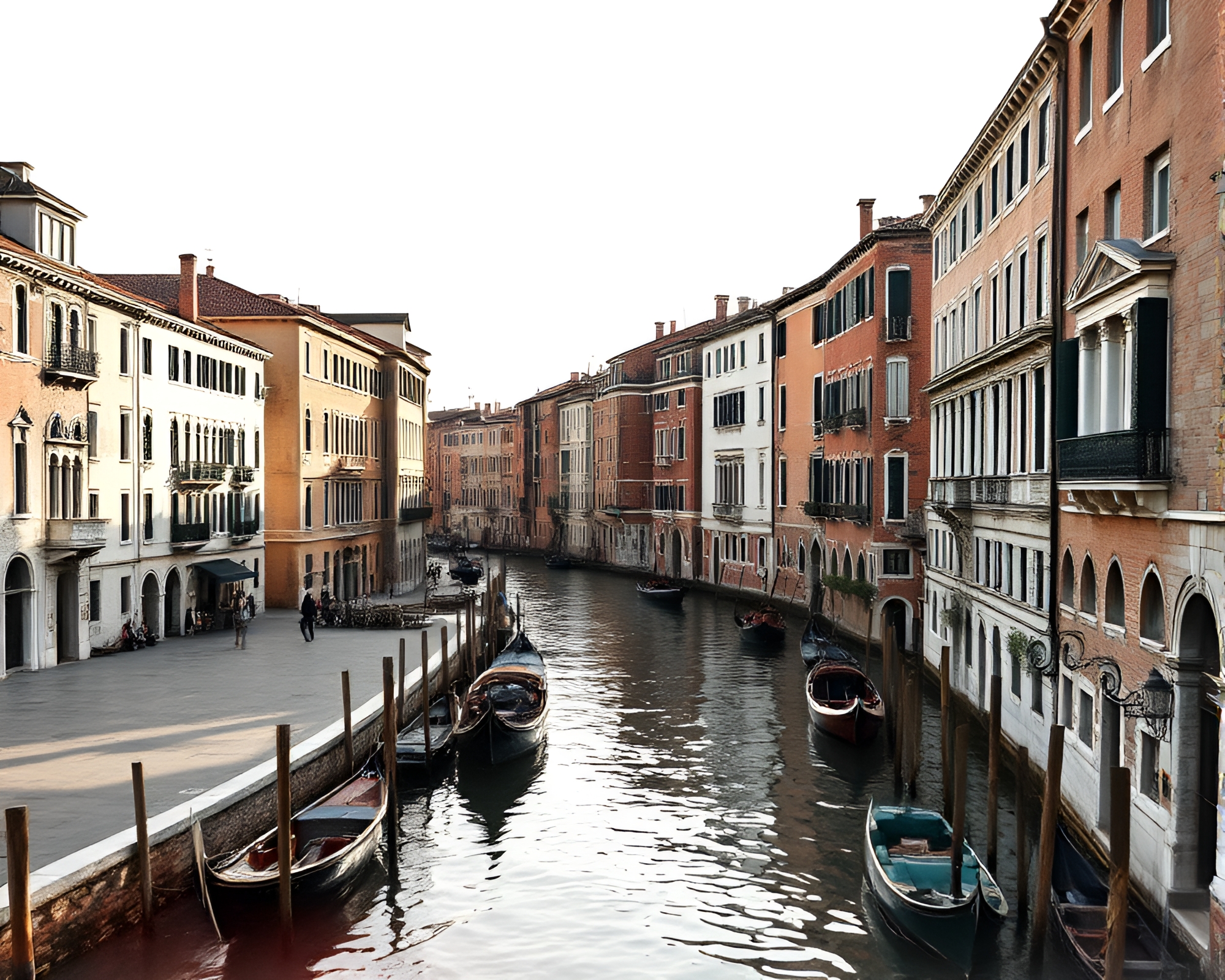 Venetian Canal Photocollage With Muted Shadows – free AI stock image