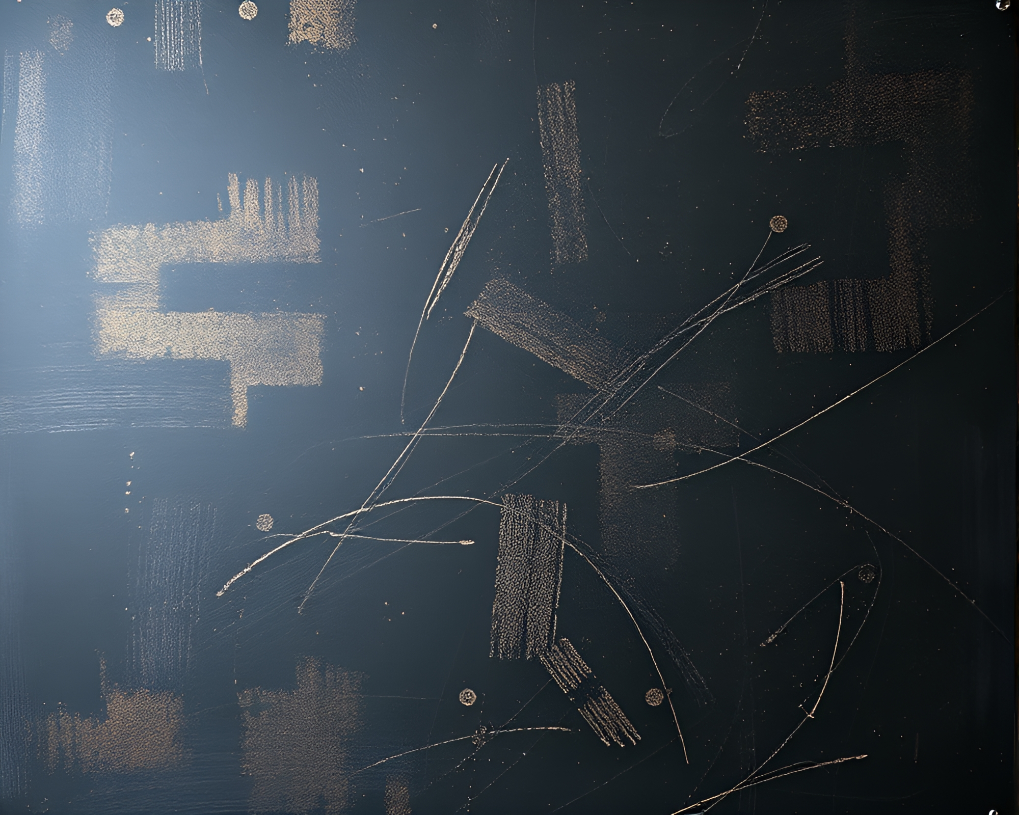 Cybernetic Cave Painting with Metallic Sheen – free AI stock image