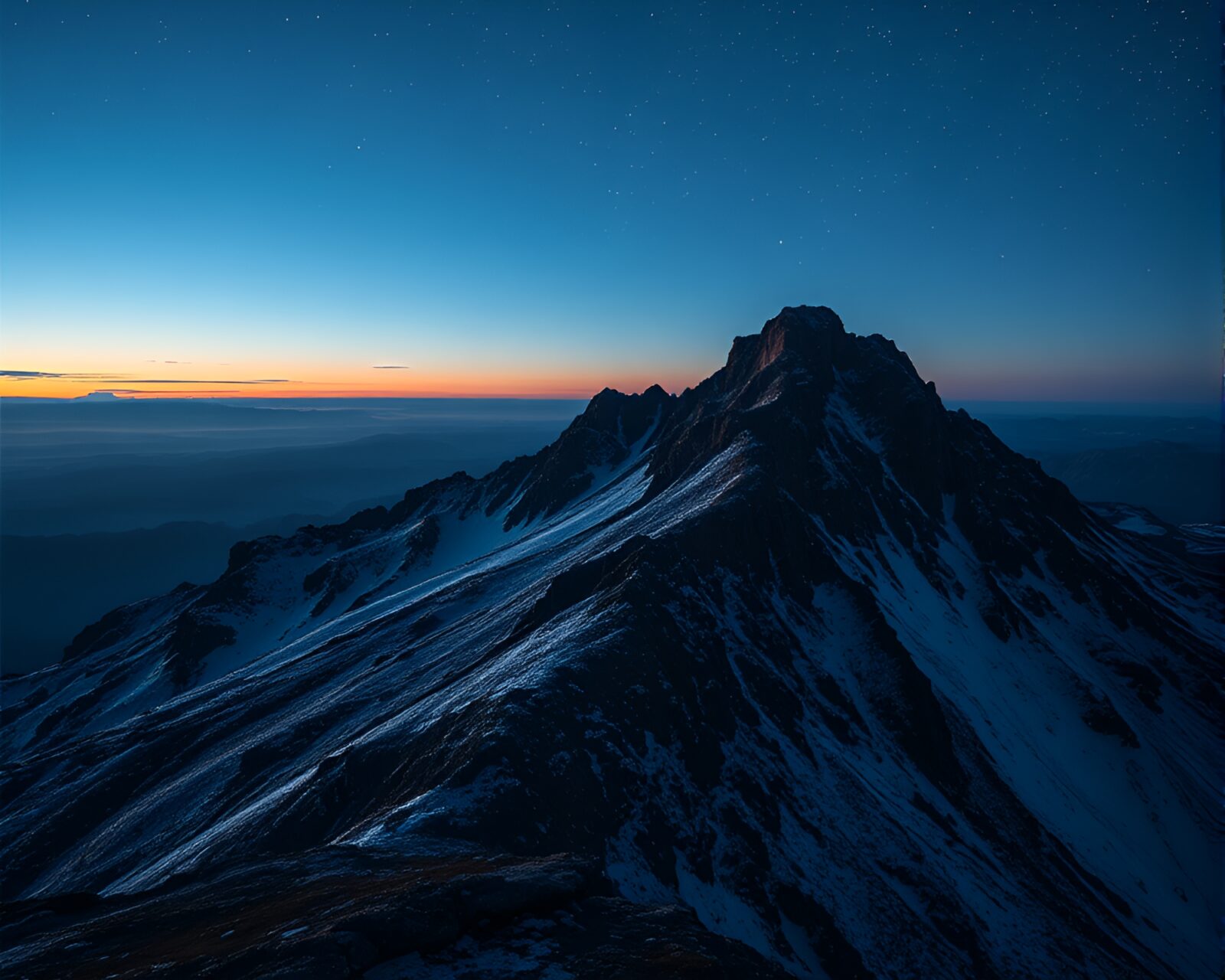 Majestic plateau under a starlit sky with glowing edges
