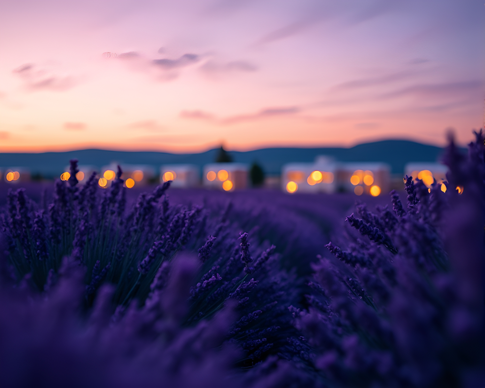 Surreal Reflections in Lavender Twilight Dreamscapes – free AI stock image