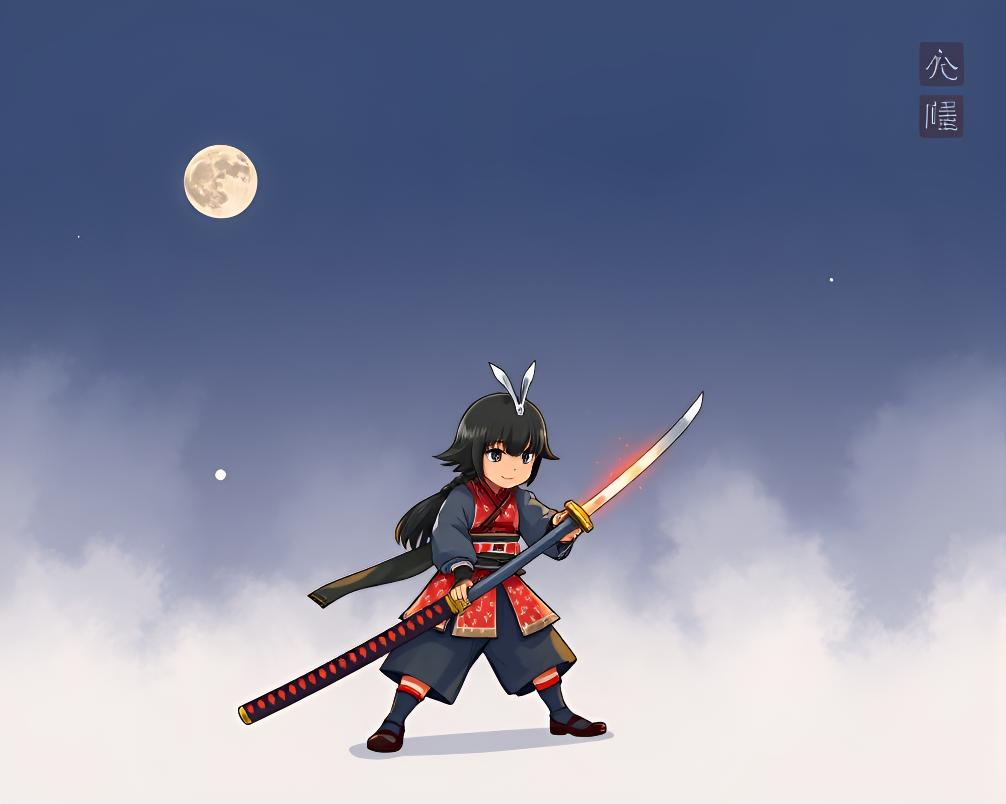 Samurai Warrior in Ancestral Forest – free AI stock image