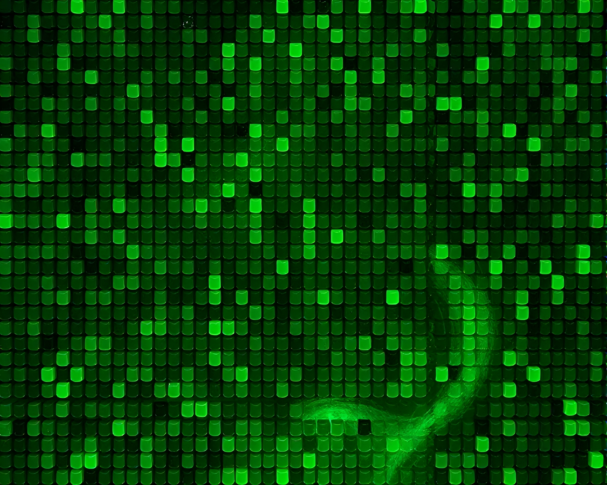 Emerald Cosmos: Voxel Horror Mosaic Tiling Masterpiece – free AI stock image