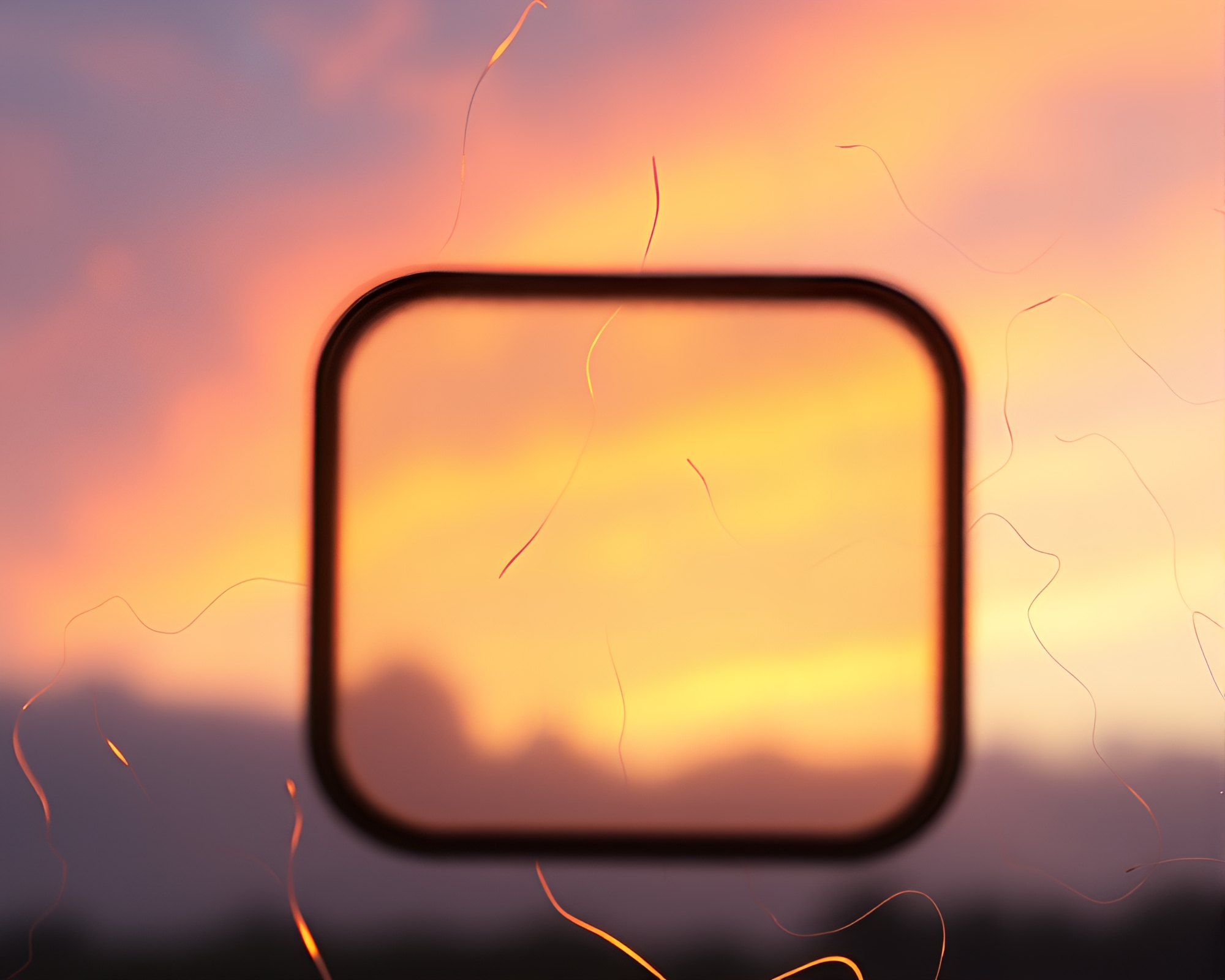 Sunrise Stained Glass Augmented Reality Close-Up – free AI stock image