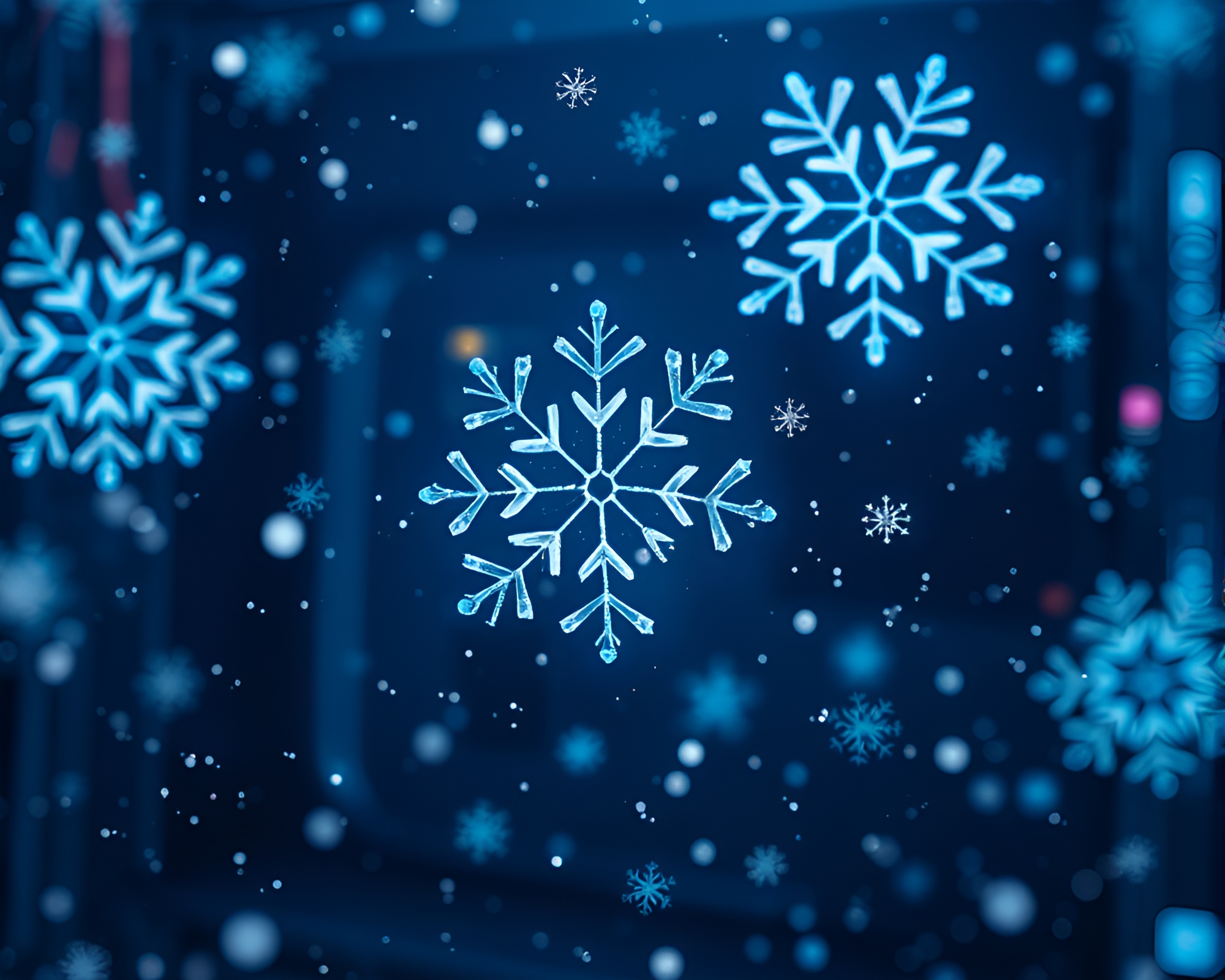 Quantum Snowflakes in Blinding Anime Style Brightness – free AI stock image